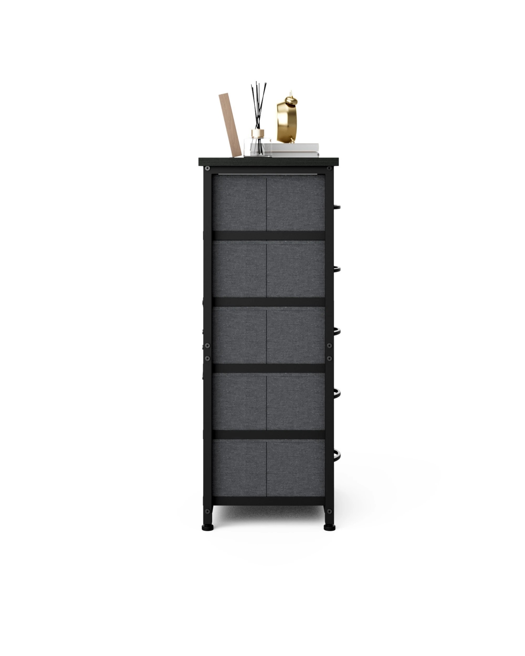 7 Advwin Tall Dresser for Bedroom with 5 Drawers & Adjustable Feet - Black, 7 of 10