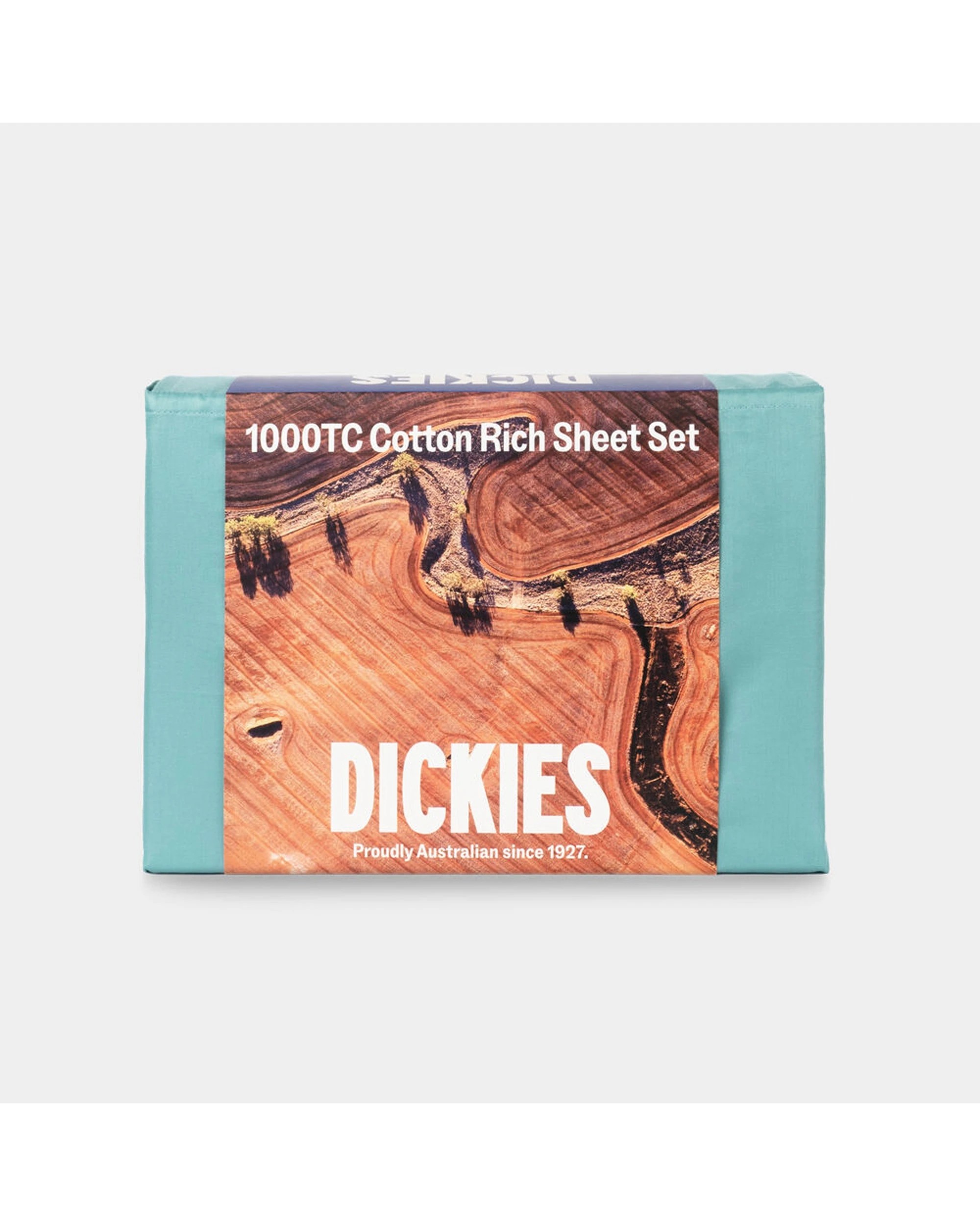 4 Dickies 1000TC Cotton Rich Bed Bedding Sheet Set Seafoam - King Bed - Green, 4 of 5