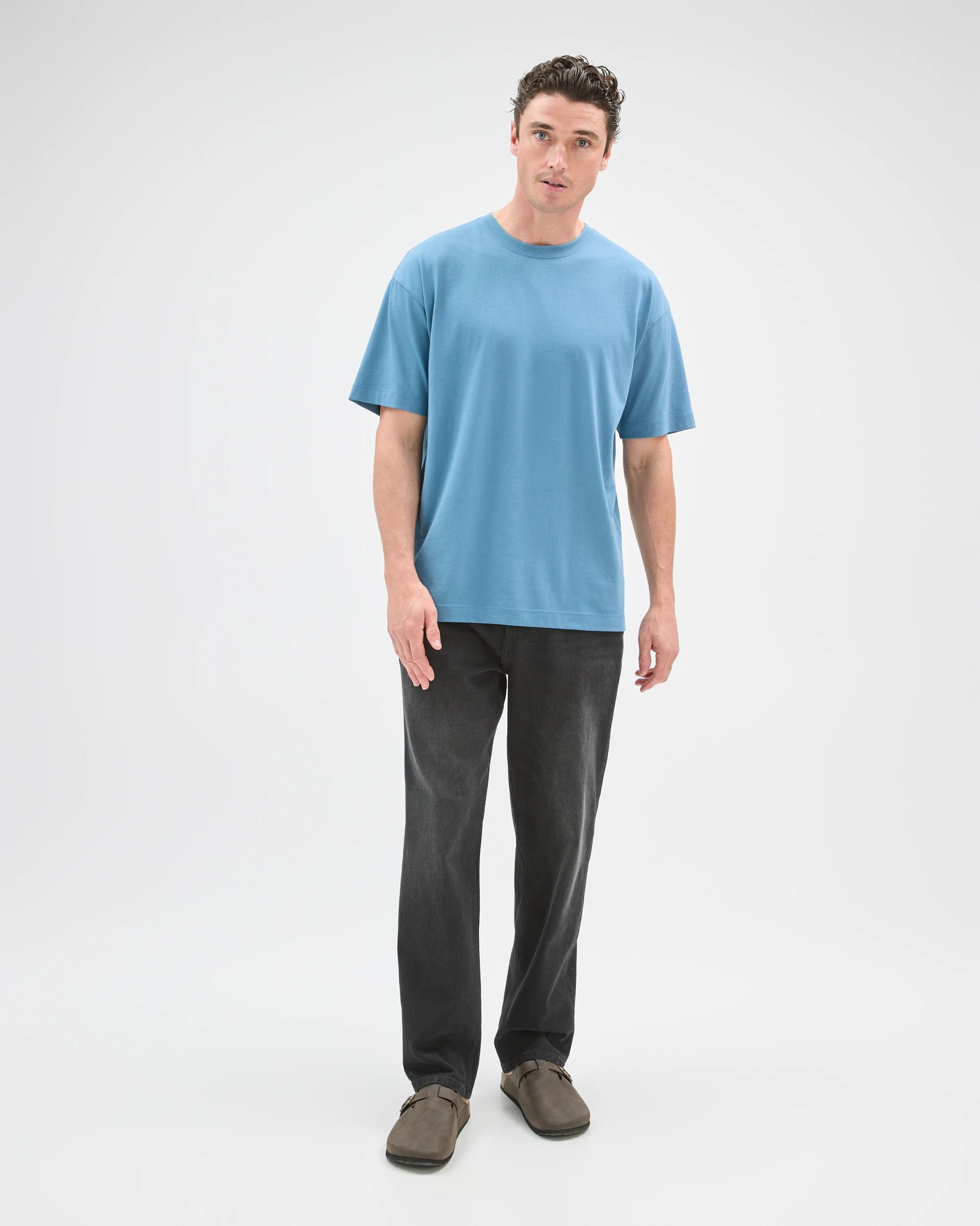 2 Target Man Australian Cotton Relaxed T-Shirt AGEAN BLUE, 2 of 6