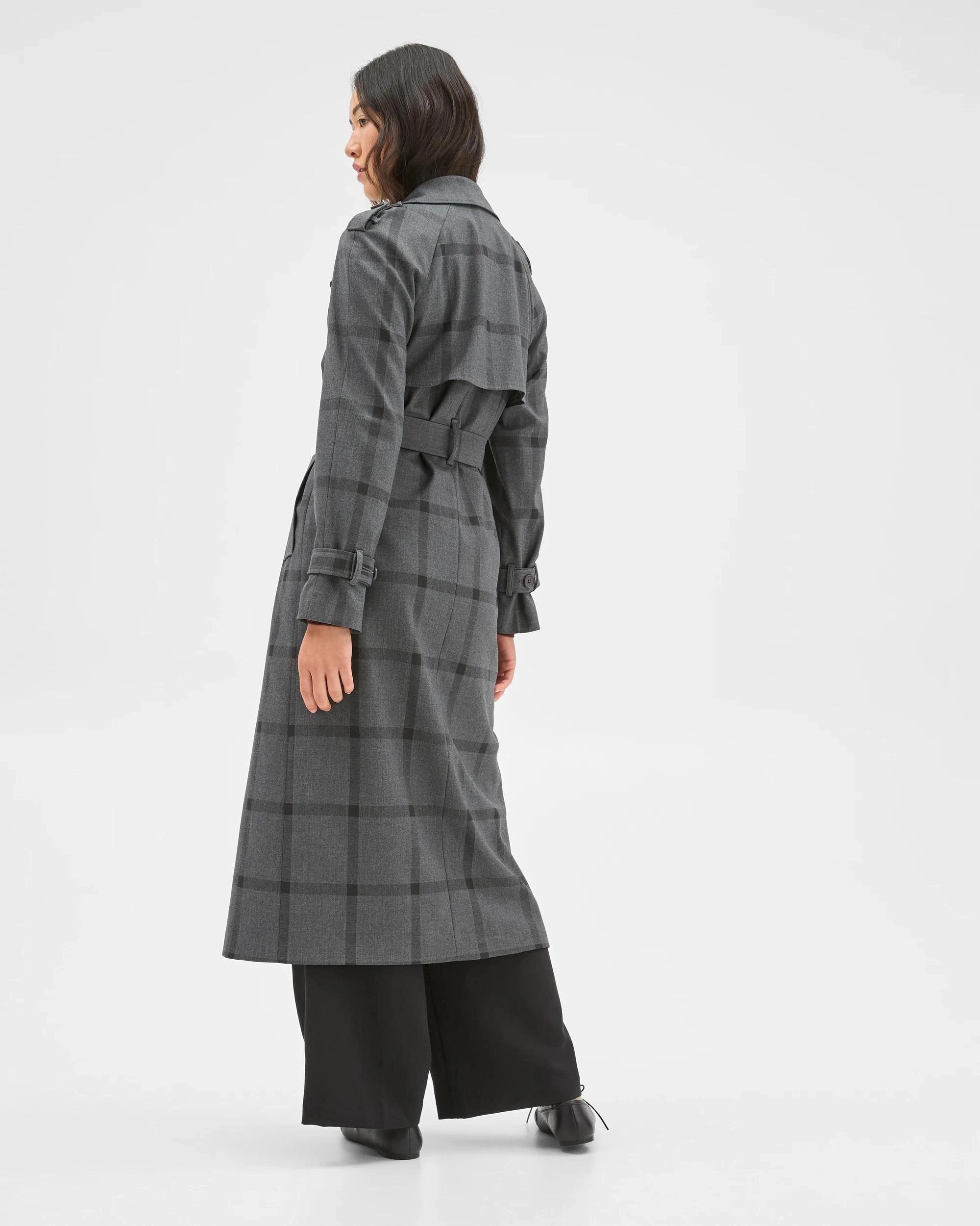 7 Preview Classic Check Trench Coat CHARCOAL CHECK, 7 of 7