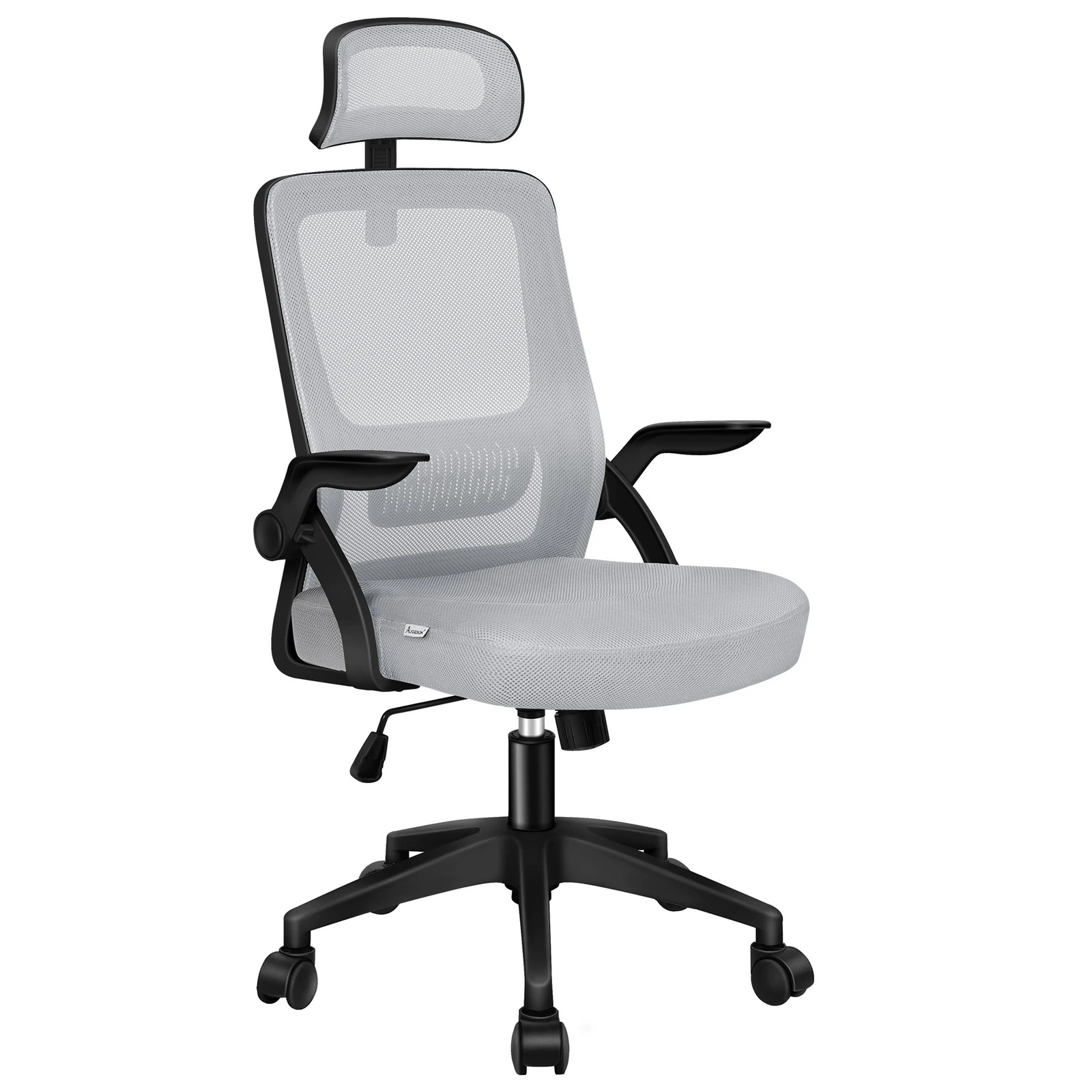 1 Alfordson Mesh Office Chair Executive Seat Tilt Fabric Gaming Racing Computer - Light Grey, 1 of 9