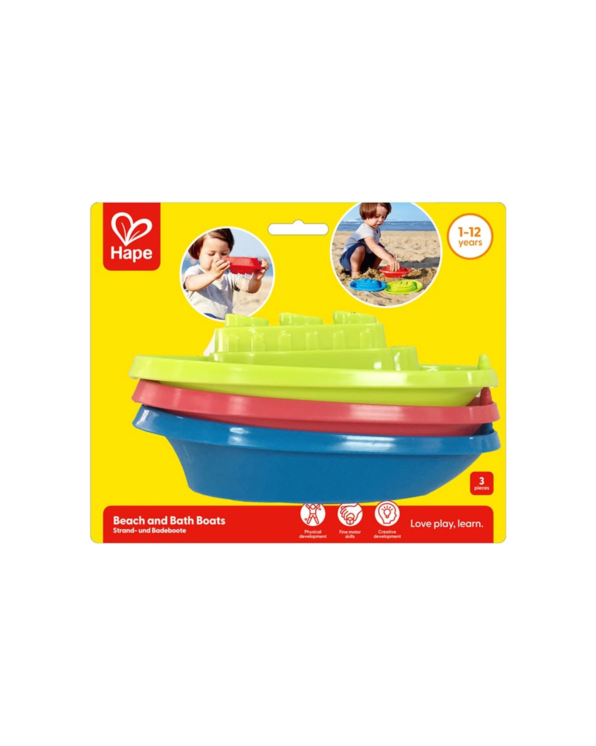 2 Hape 5pc Beach and Bath Boats Toddler Kids Activity Playset Plastic Toy Set - Multi, 2 of 3