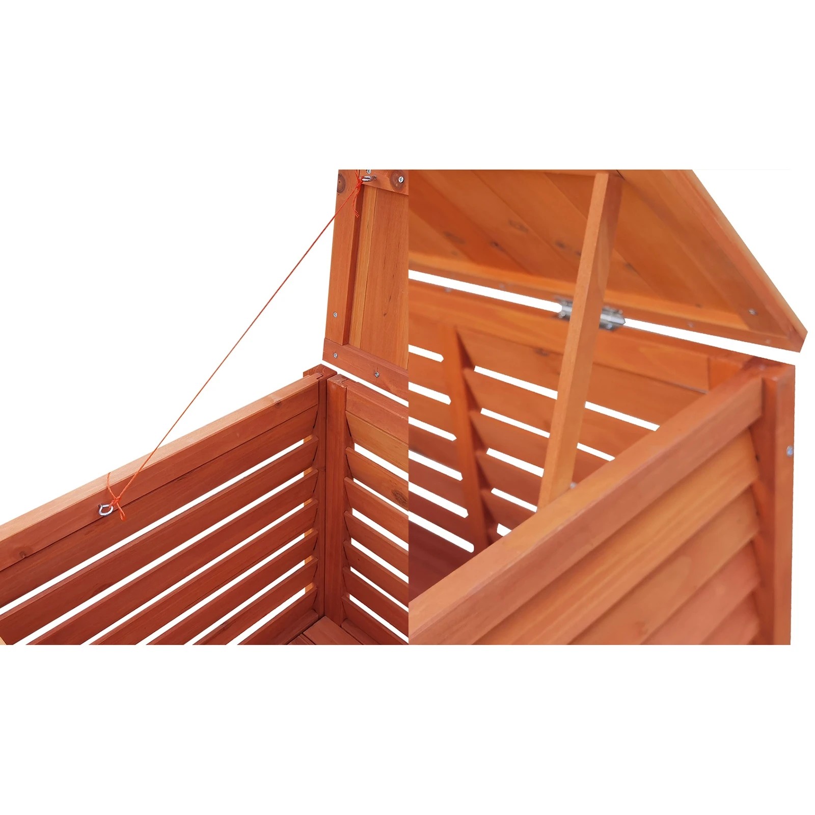 5 Livsip Outdoor Storage Box Garden Bench Wooden Chest Toy Tool Chair Furniture - Brown, 5 of 6