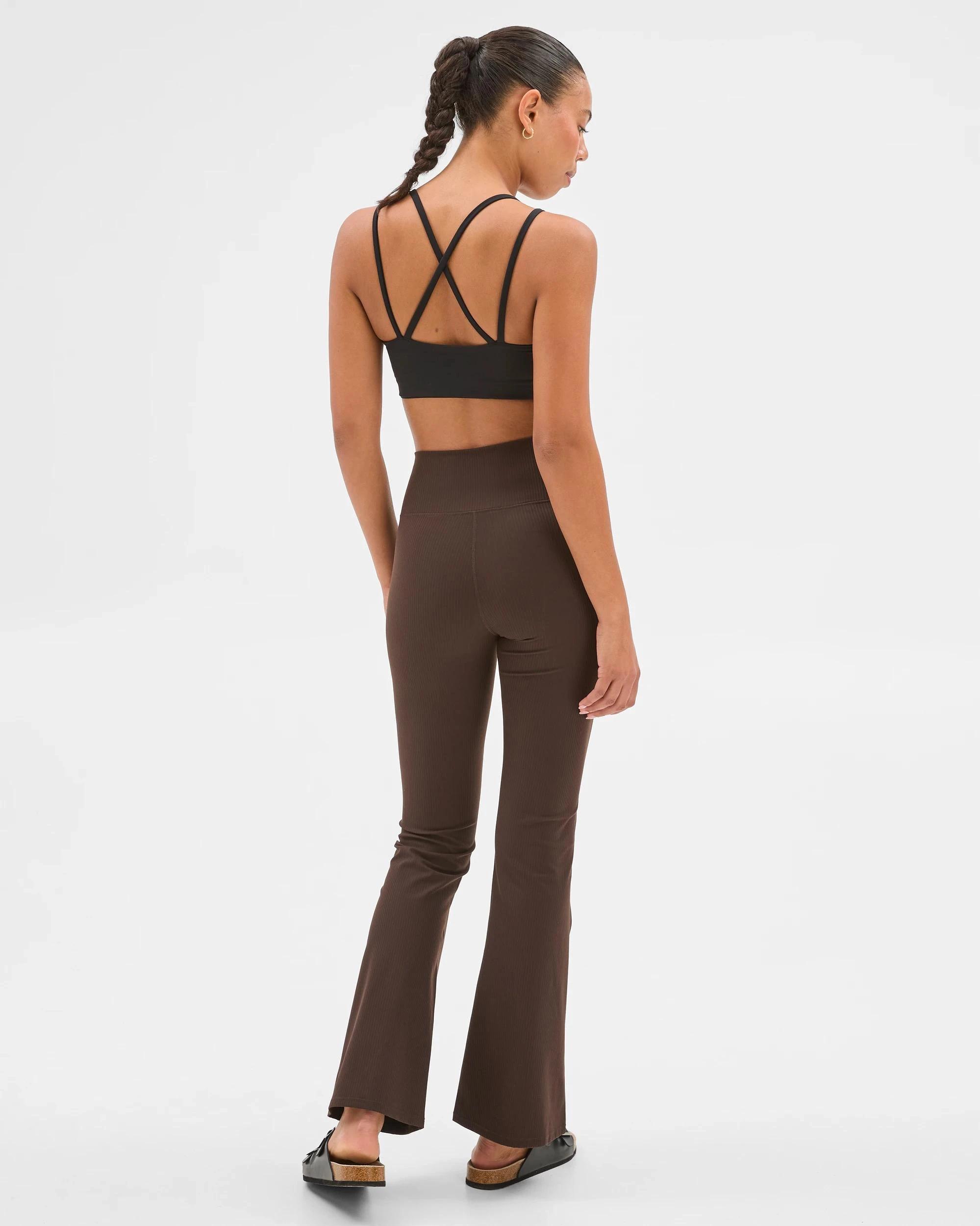 4 Target Active Studio Soft Rib Flare Pants COCOA BROWN, 4 of 5