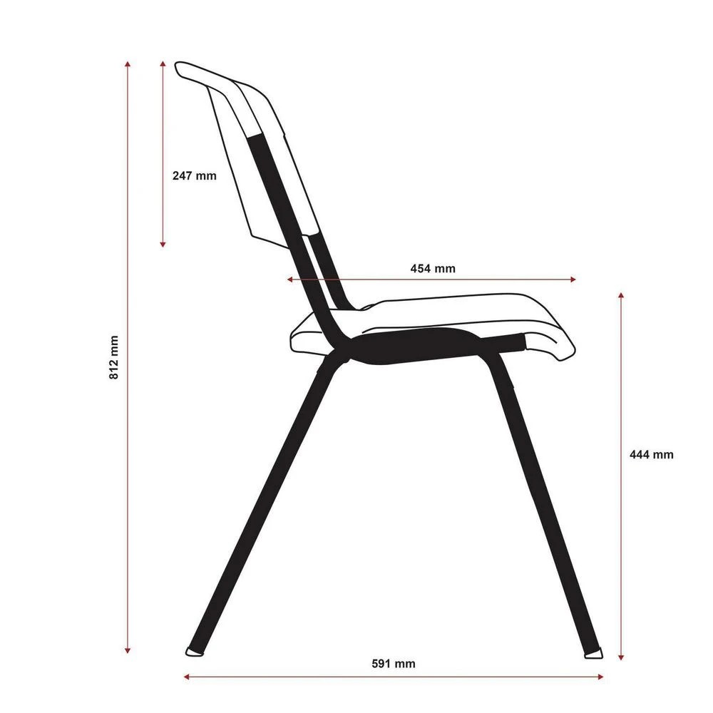 9 Lifetime Stacking Chair White Visitor Chairs and Stools, 9 of 10