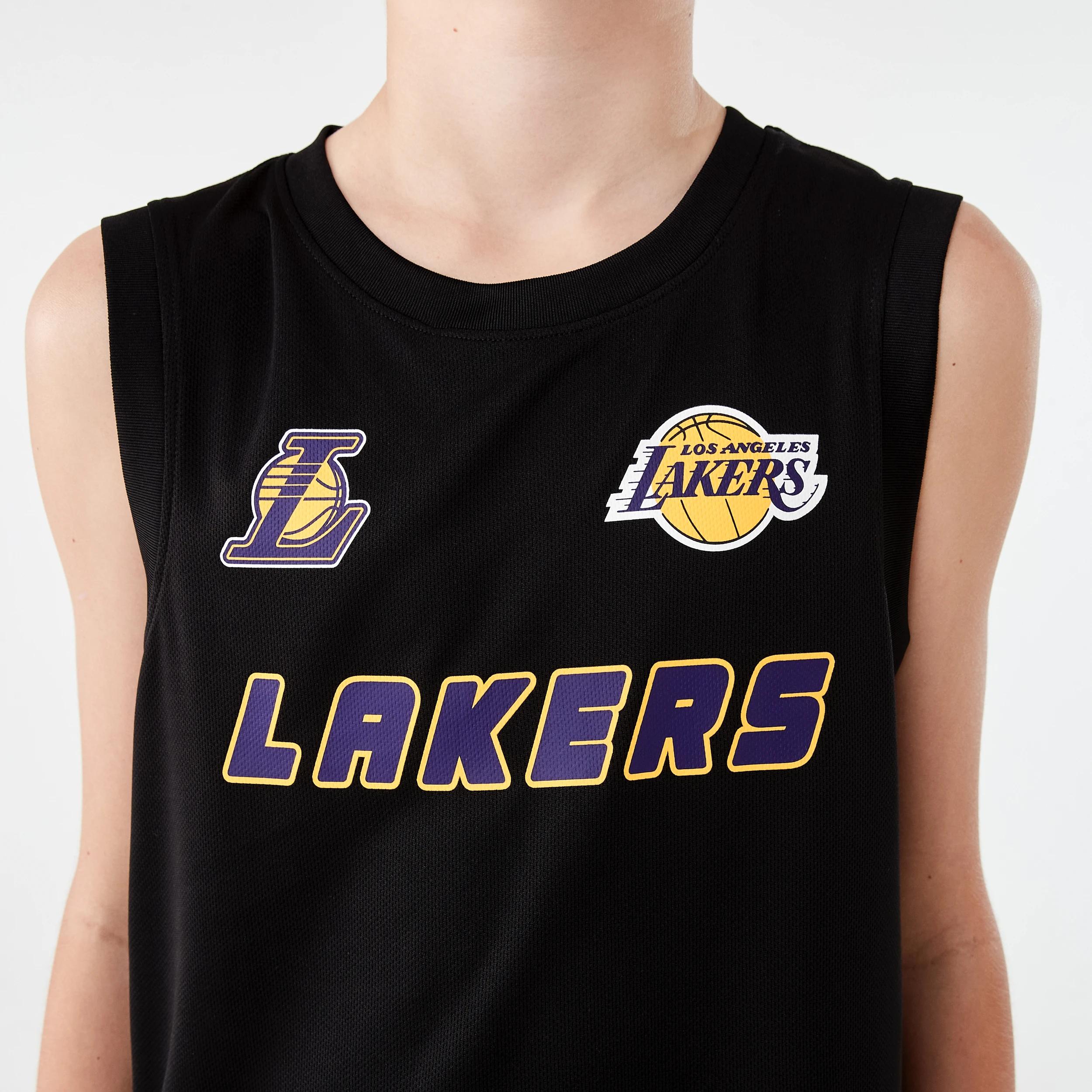 5 Official NBA Kids Mesh Tank BLACK LAKERS MESH TANK, 5 of 8