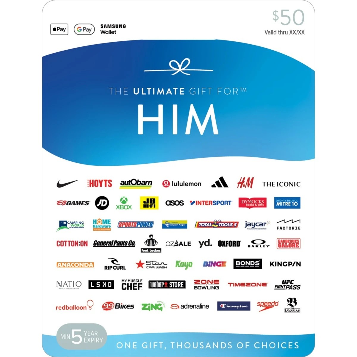 1 The Ultimate Gift Card for Him $50 Gift Card
