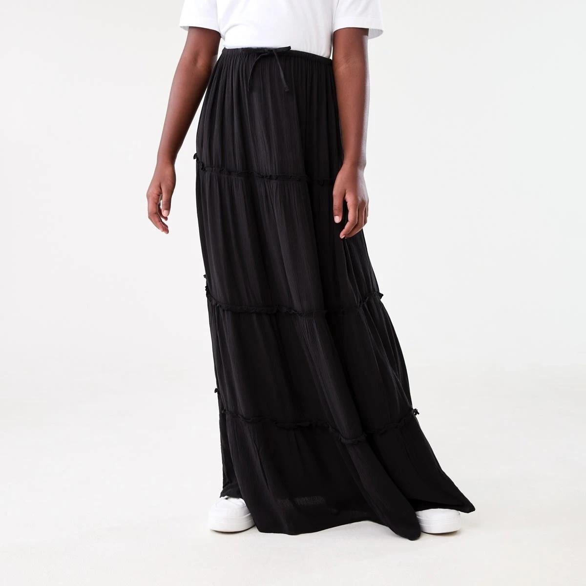 1 Tiered Skirt BLACK, 1 of 6
