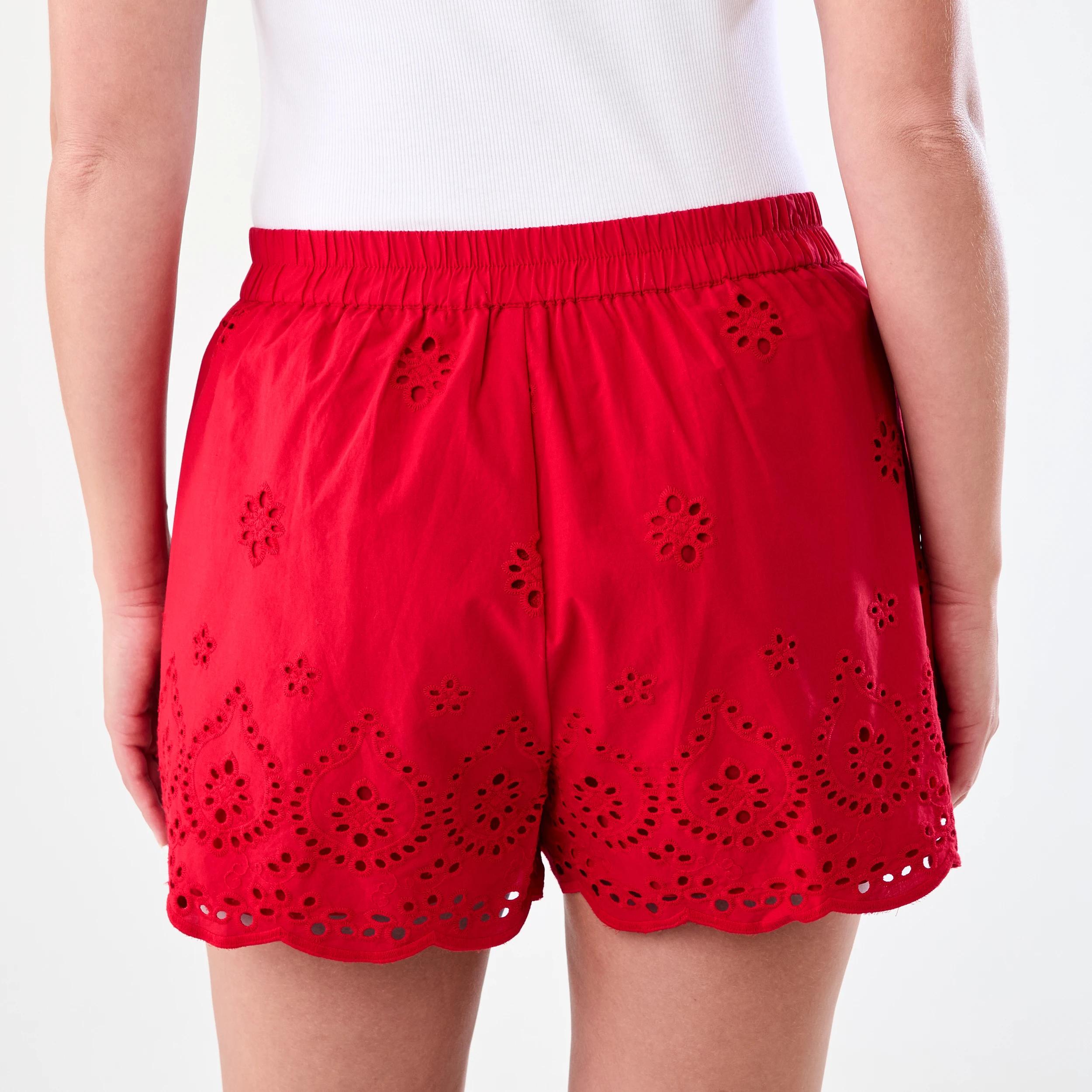 3 Broderie Shorts Strawberry, 3 of 7