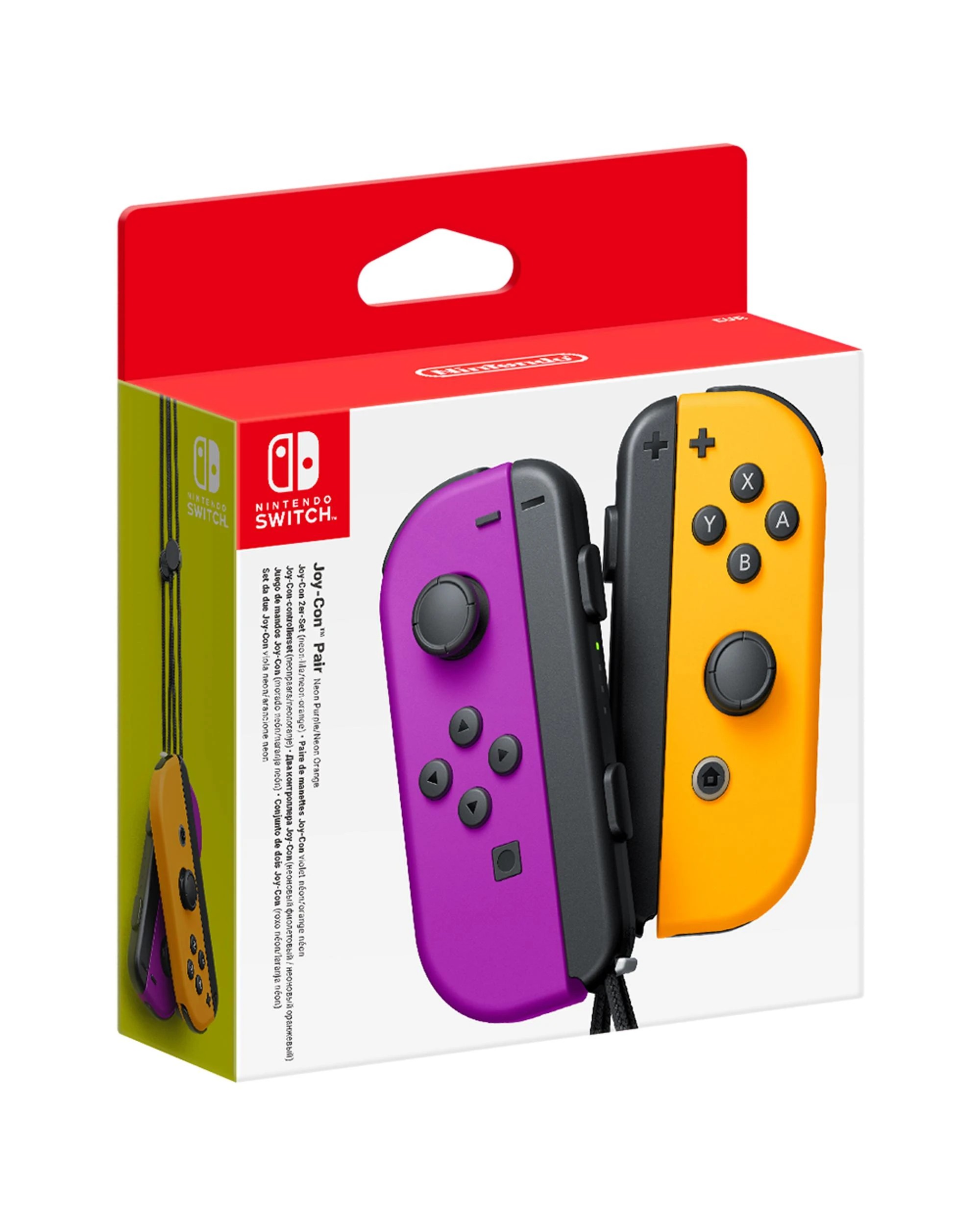 1 Nintendo Switch Joy-Con Neon Purple and Orange Controller Pair, 1 of 1