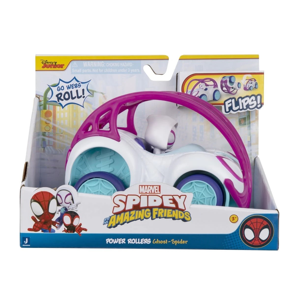 7 Disney Junior Marvel Spidey and His Amazing Friends Power Rollers Spidey Vehicle - Assorted, 7 of 7