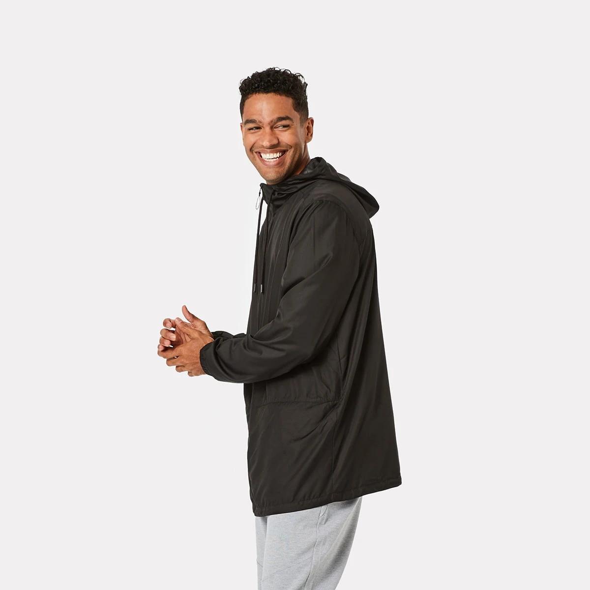 10 Active Unisex Packable Rain Jacket BLACK, 10 of 10