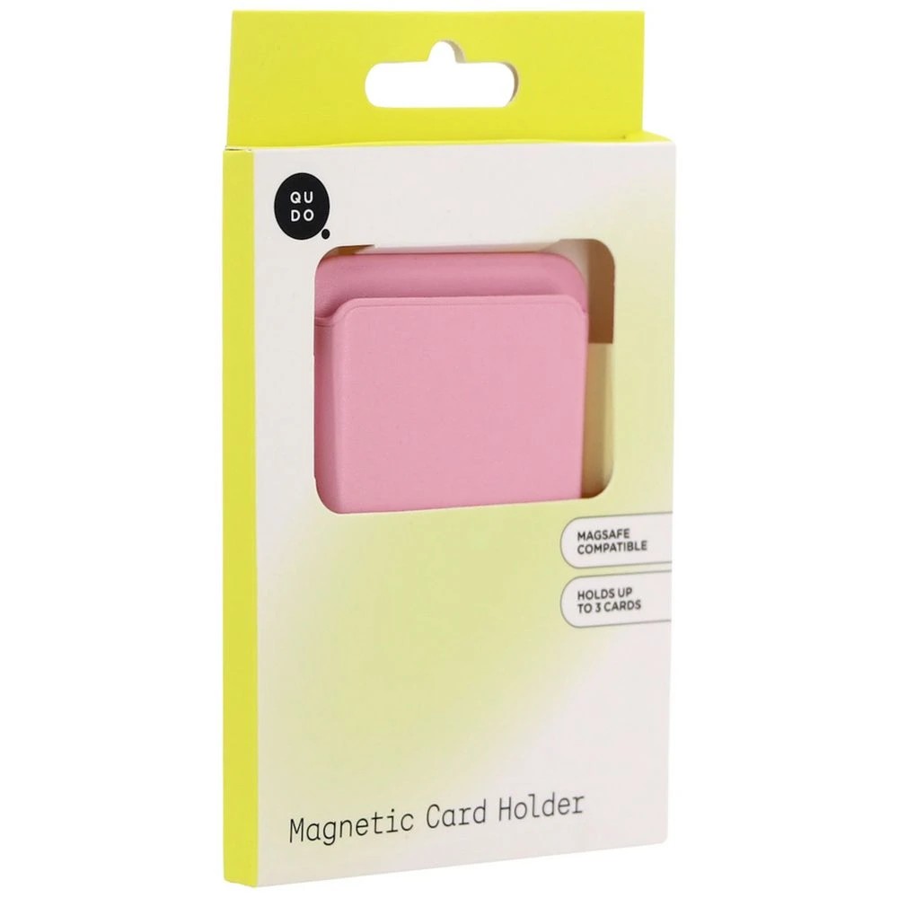 6 Qudo Magnetic Card Holder Pink, 6 of 7