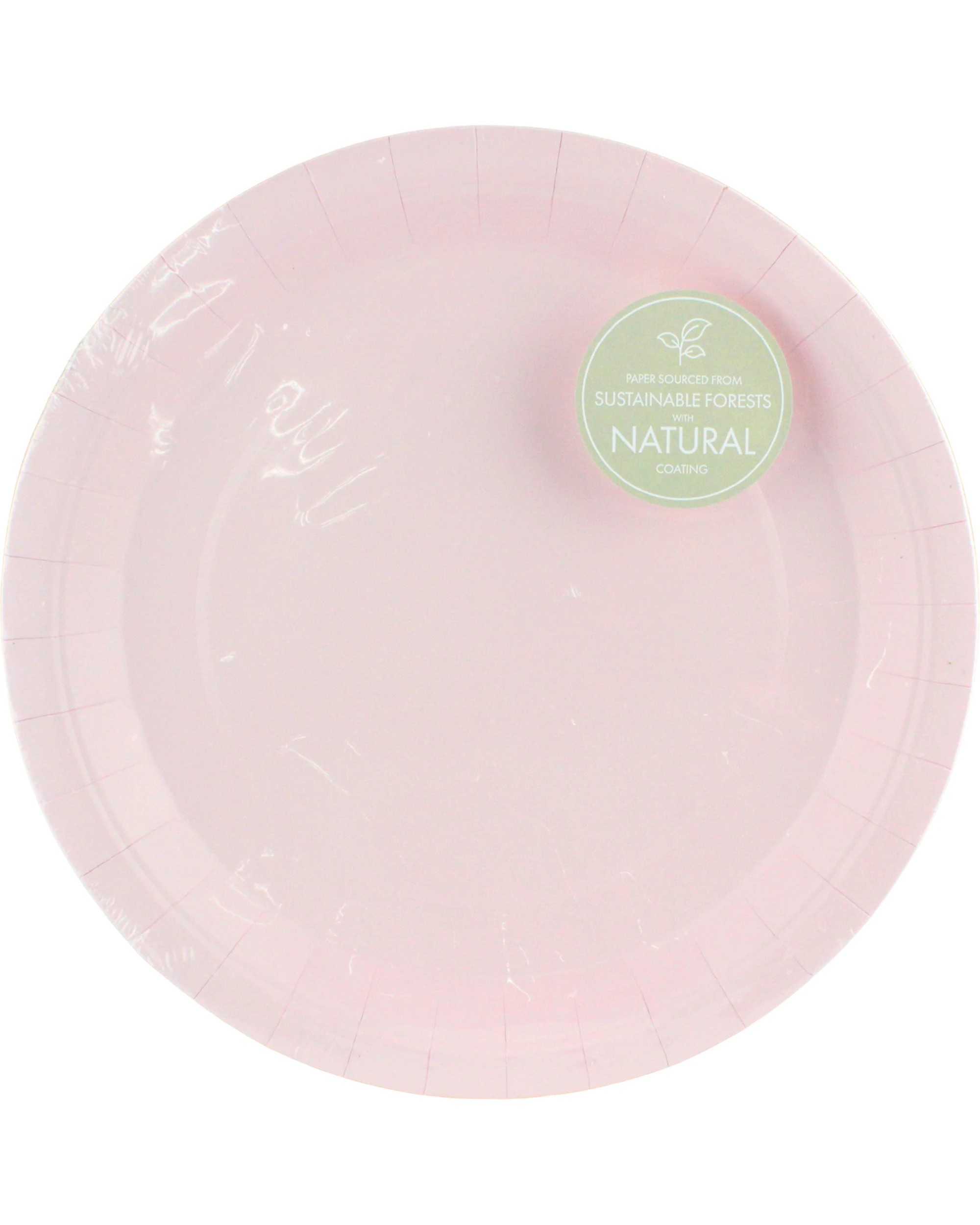 2 Amscan 23cm Round Paper Plates NPC Pack of 20 - Pastel Pink - Pastel Pink, 2 of 3