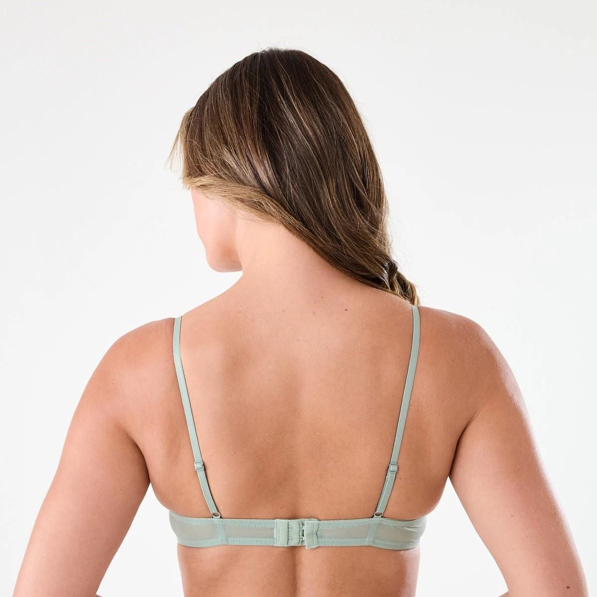 3 Co-ordinated Ribbon Trim Soft Cup Bra Ice Grn, 3 of 6