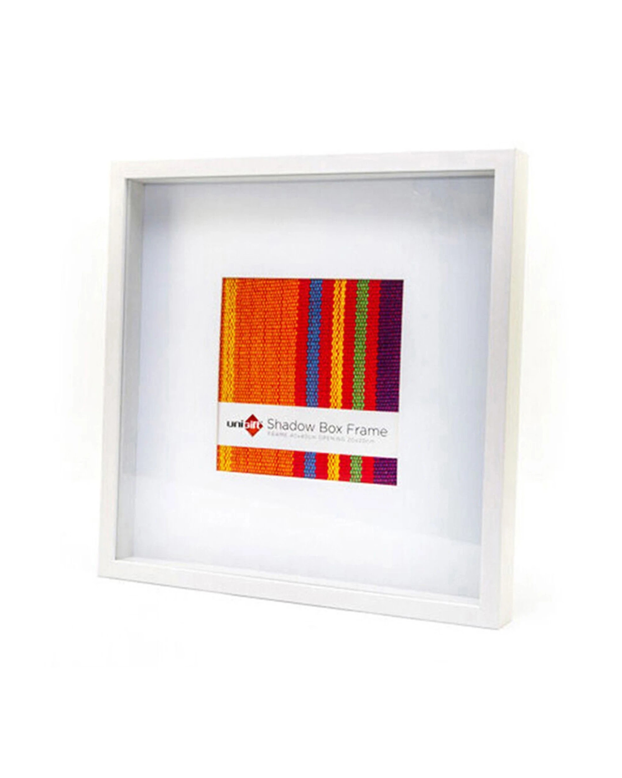 1 Unigift Shadow Box Wooden Glass Picture Photo Frame 40x40cm 20x20cm - White, 1 of 1