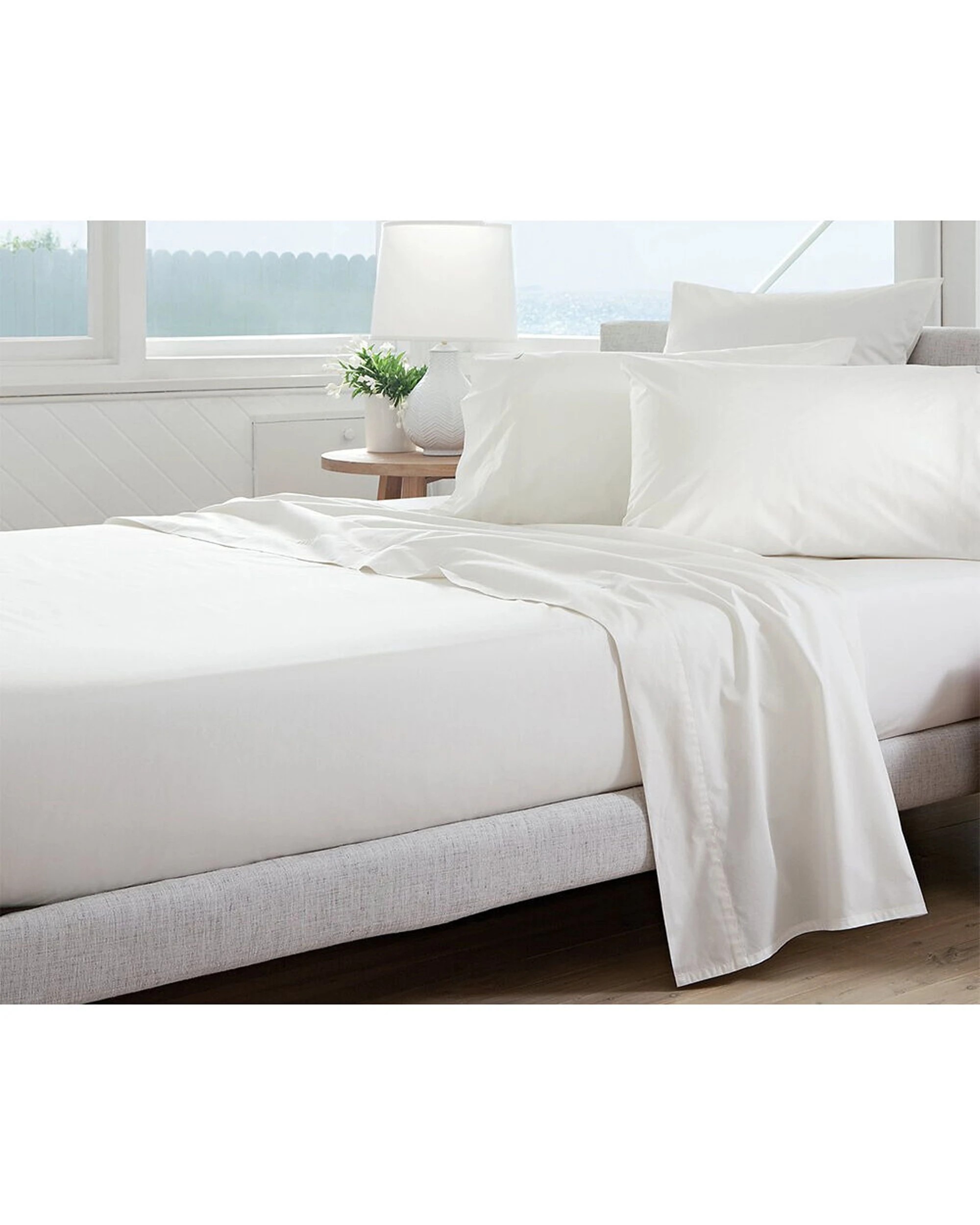 1 Jason Commercial Crisp Flat Sheet - 200x285cm - King Single Bed - White, 1 of 1