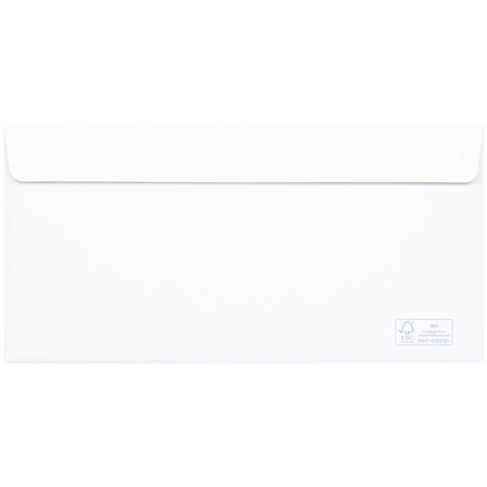 4 PPS Premium Plainface DL Envelopes White 100 Pack, 4 of 5