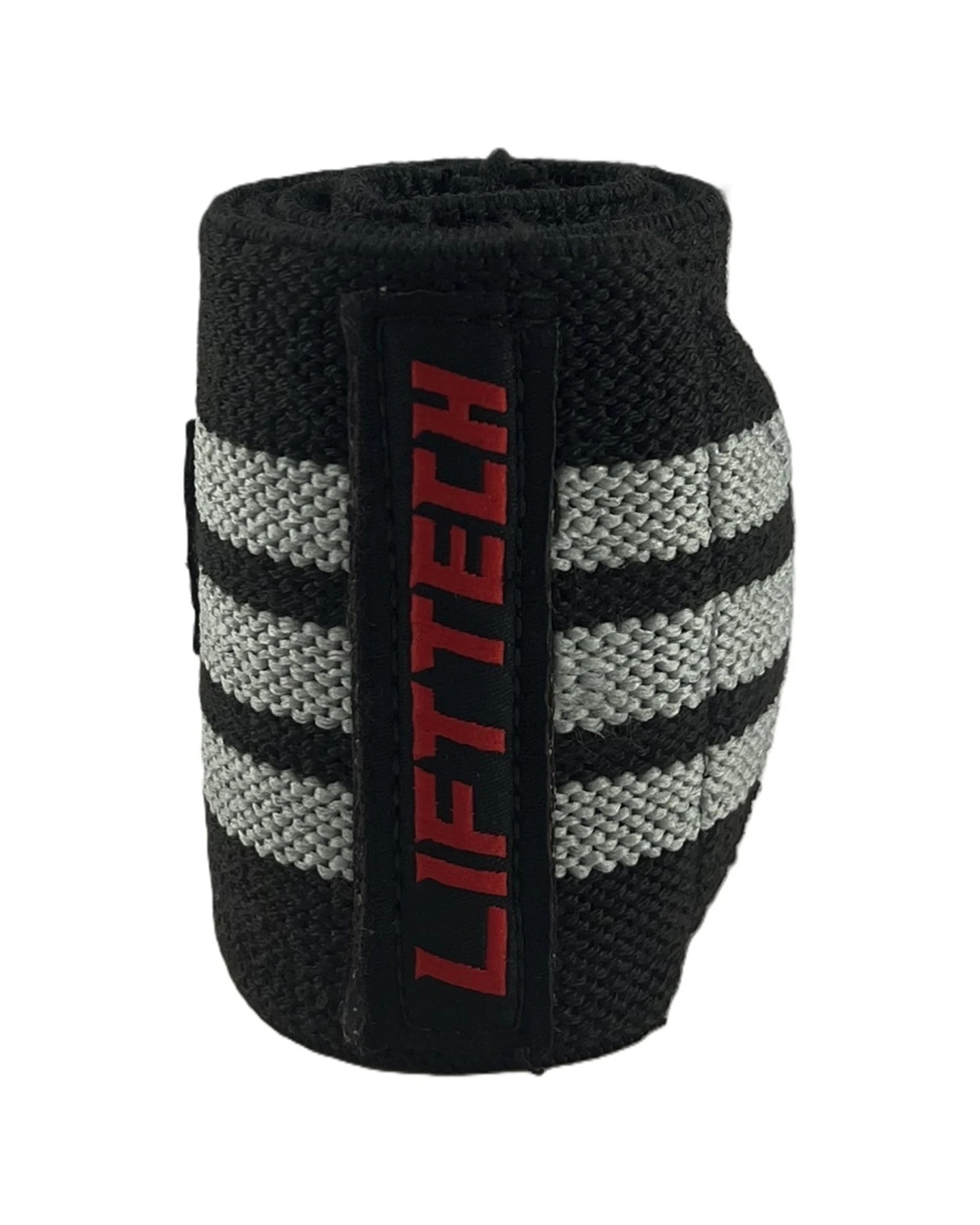 2 Lift-Tech Fitness 2pc Pro Thumb Loop Wrist Support Adjustable Wrap 20 Inch Stripes - Black, 2 of 3