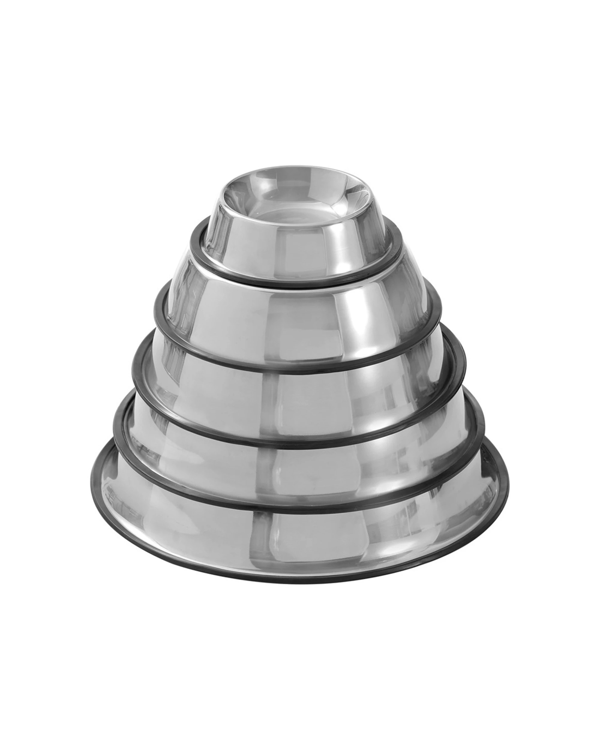 5 Paws And Claws 3pc Stainless Steel Pet Bowl Anti Skid Durable Medium 800ml - Black, 5 of 5