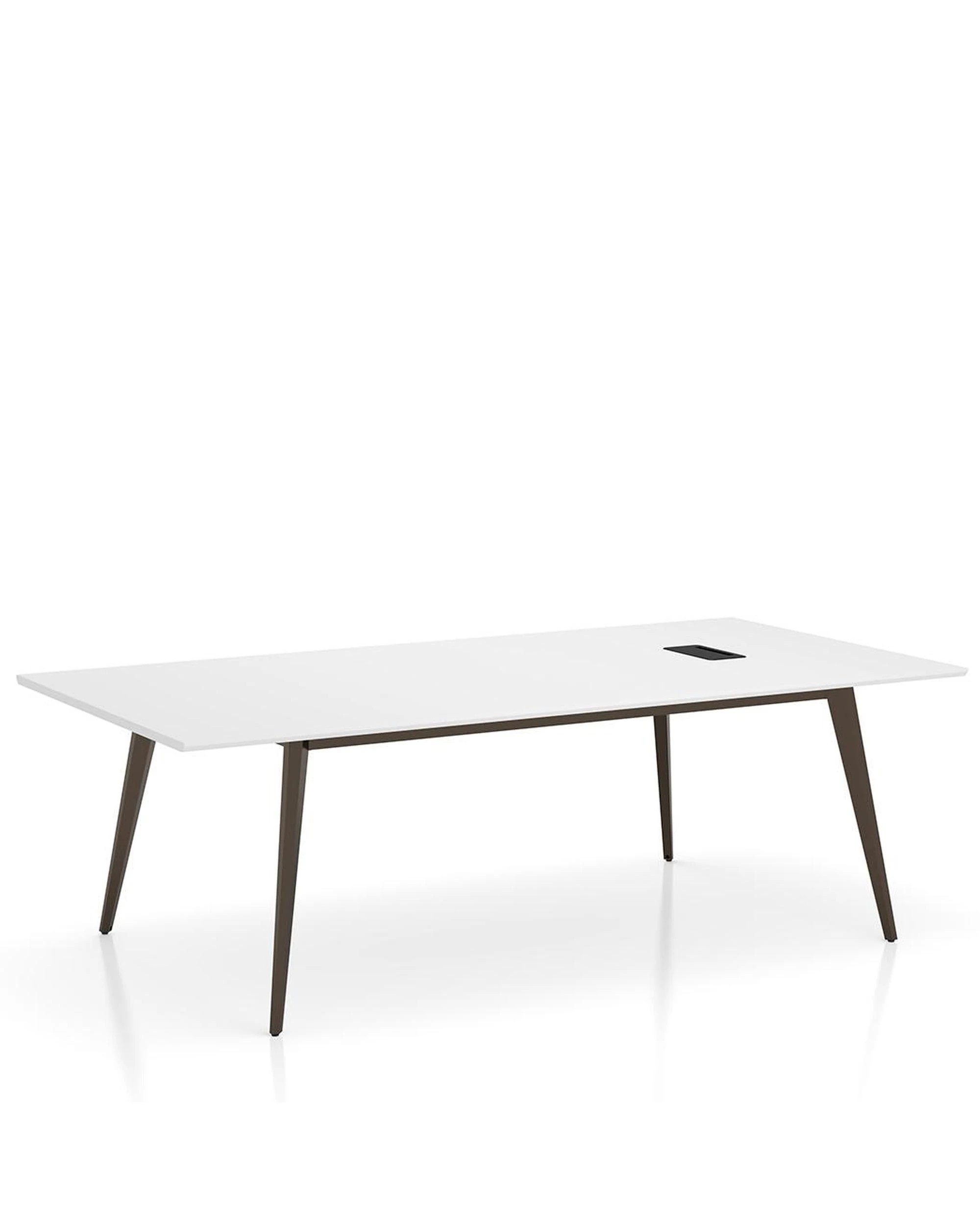 1 Esma 2.4m Meeting Table White and Grey, 1 of 6