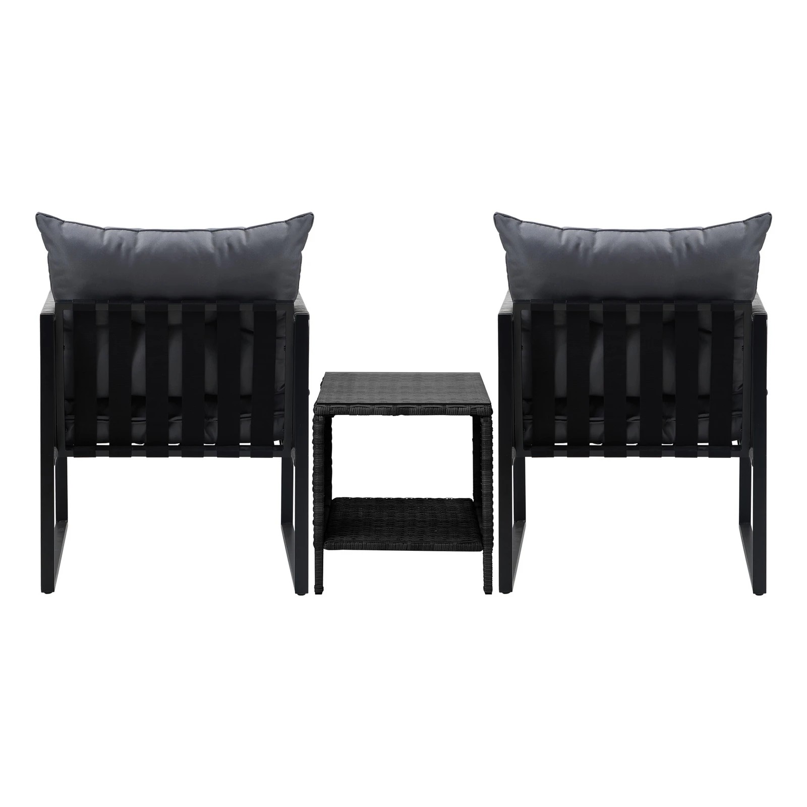 9 Livsip 3PCS Outdoor Patio Set Wicker Furniture Dining Table Chairs Setting - Multi, 9 of 9