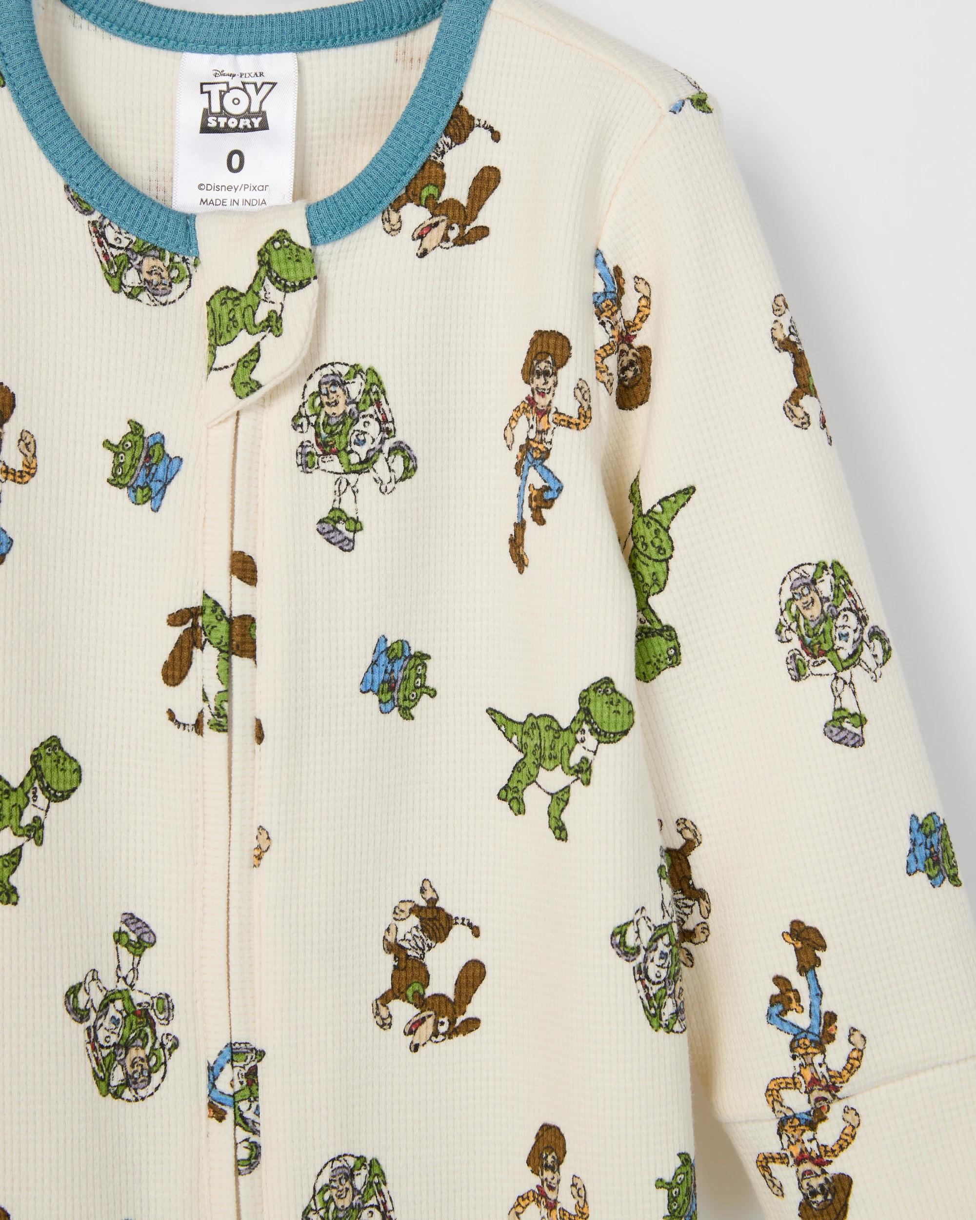 5 Disney Toy Story Baby Organic Cotton Waffle Zip Coverall TOY STORY 4, 5 of 5