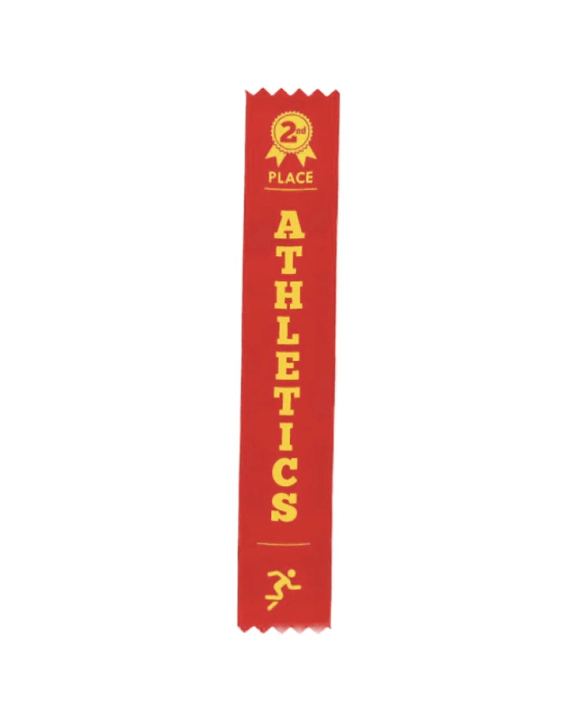 1 Victor Sports 100pc Athletics Ribbons 2nd Place Polyester 3x17cm - Red, 1 of 1
