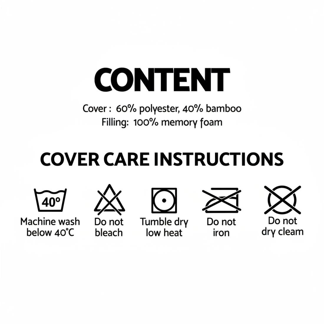 8 Giselle Bedding Memory Foam Pillow Bamboo Cover Twin Pack - White, 8 of 8