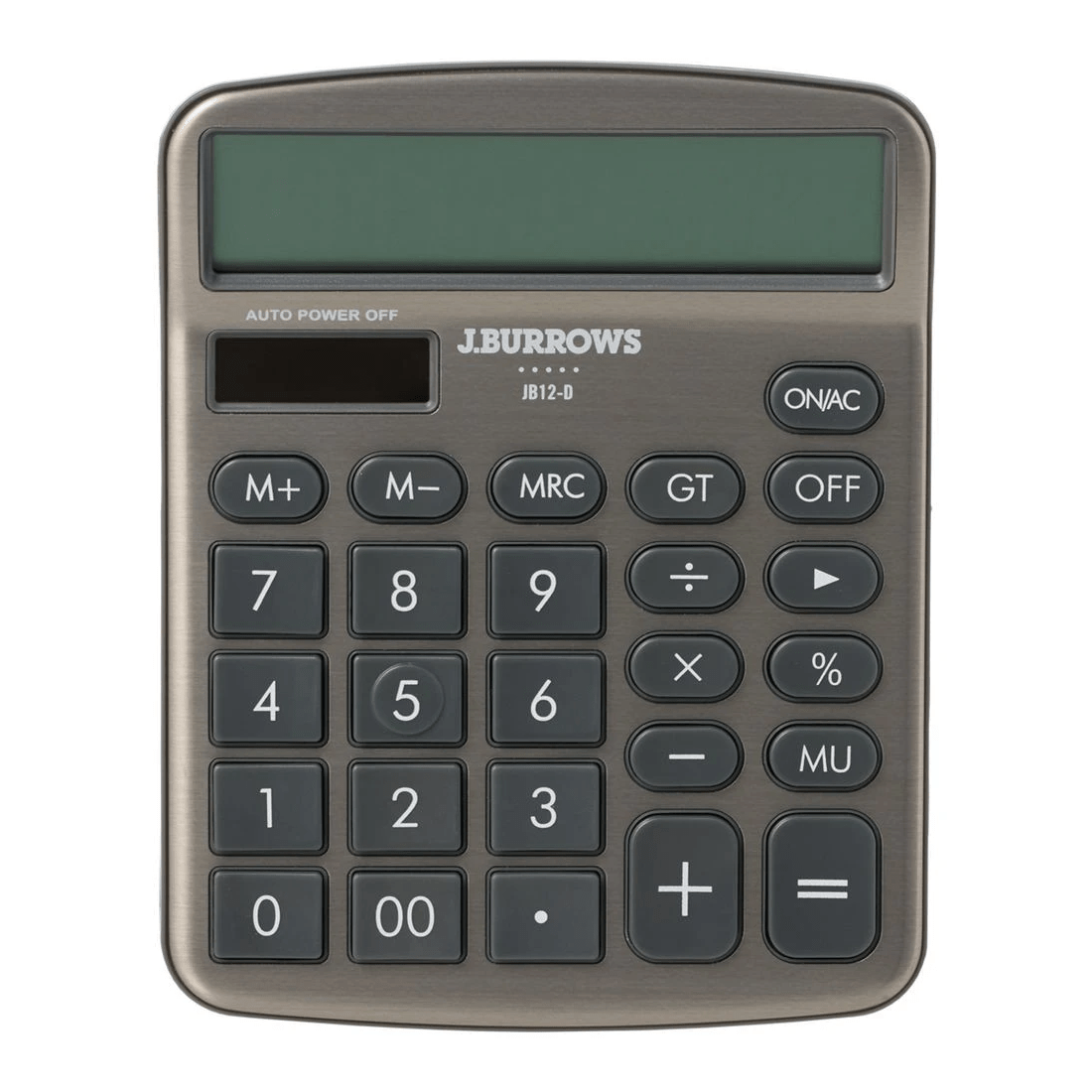 1 J.Burrows Recycled Desktop 12 Digit Calculator Silver, 1 of 4