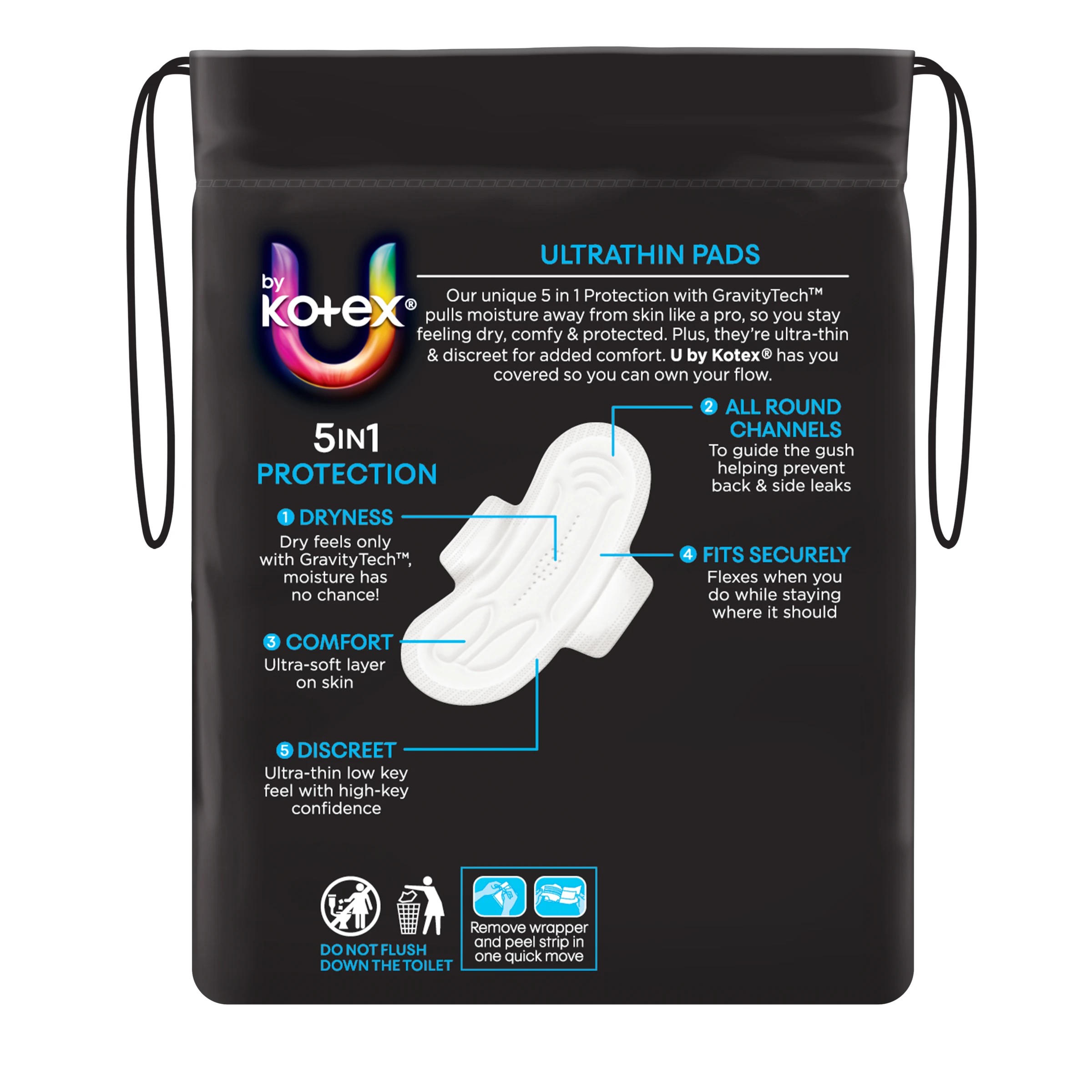 3 U By Kotex 14 Pack Ultrathin Regular Pads with Wings, 3 of 6