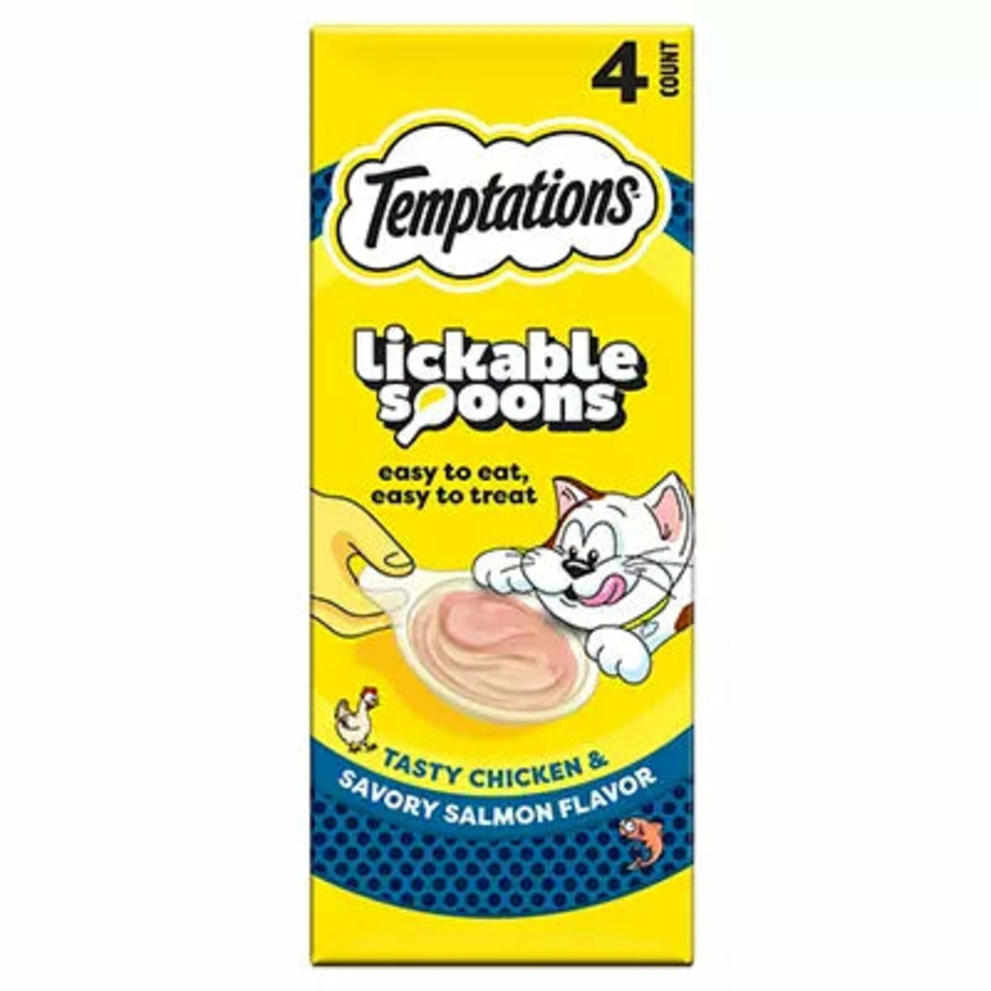 1 Temptations Creamy Spoons Cat Treat Salmon Tuna 4 Pack, 1 of 1
