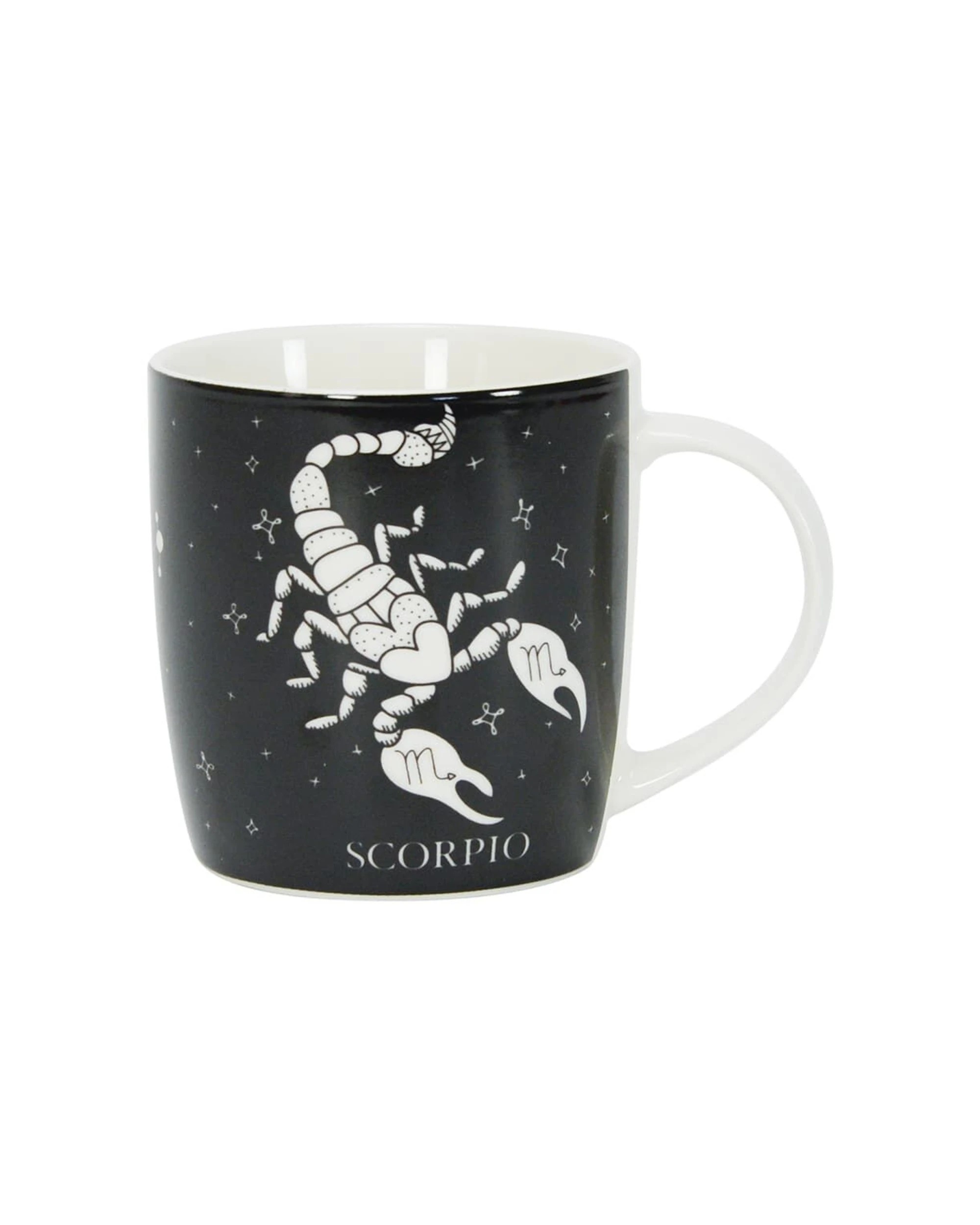 1 Annabel Trends Coffee Mug Zodiac Cup With Handle Porcelain 350ml Scorpio - Black, 1 of 2