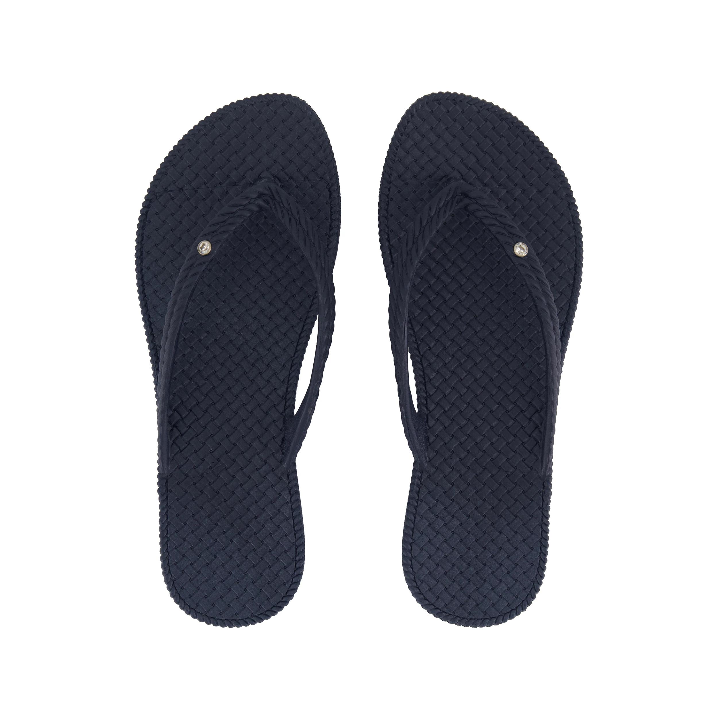 2 Braided Wedge Beach Thongs Navy, 2 of 3
