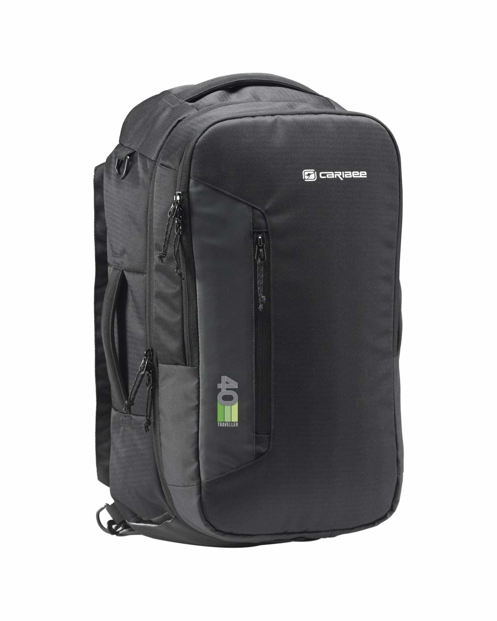 1 Caribee Traveller Carry-On Backpack Duffle - 40L - Black, 1 of 5