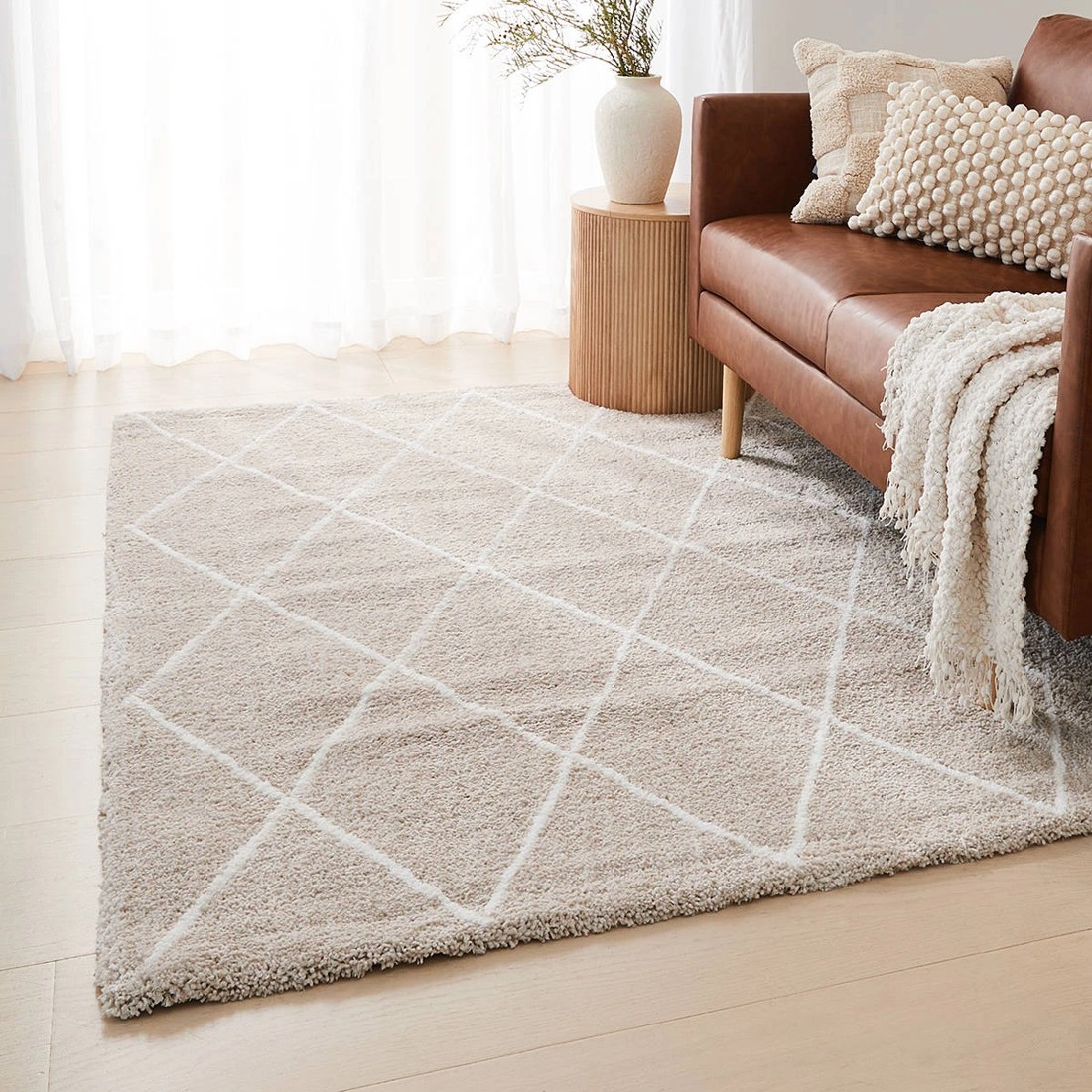 1 Trellis Rug - Natural, Medium - 180cm x 133cm, 1 of 6