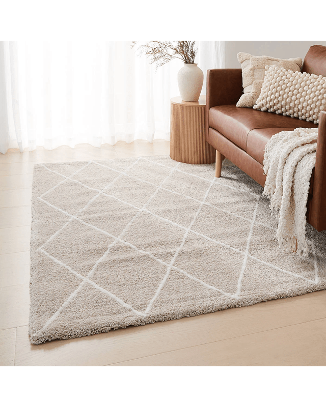 Trellis Rug - Natural, Medium - 180cm x 1