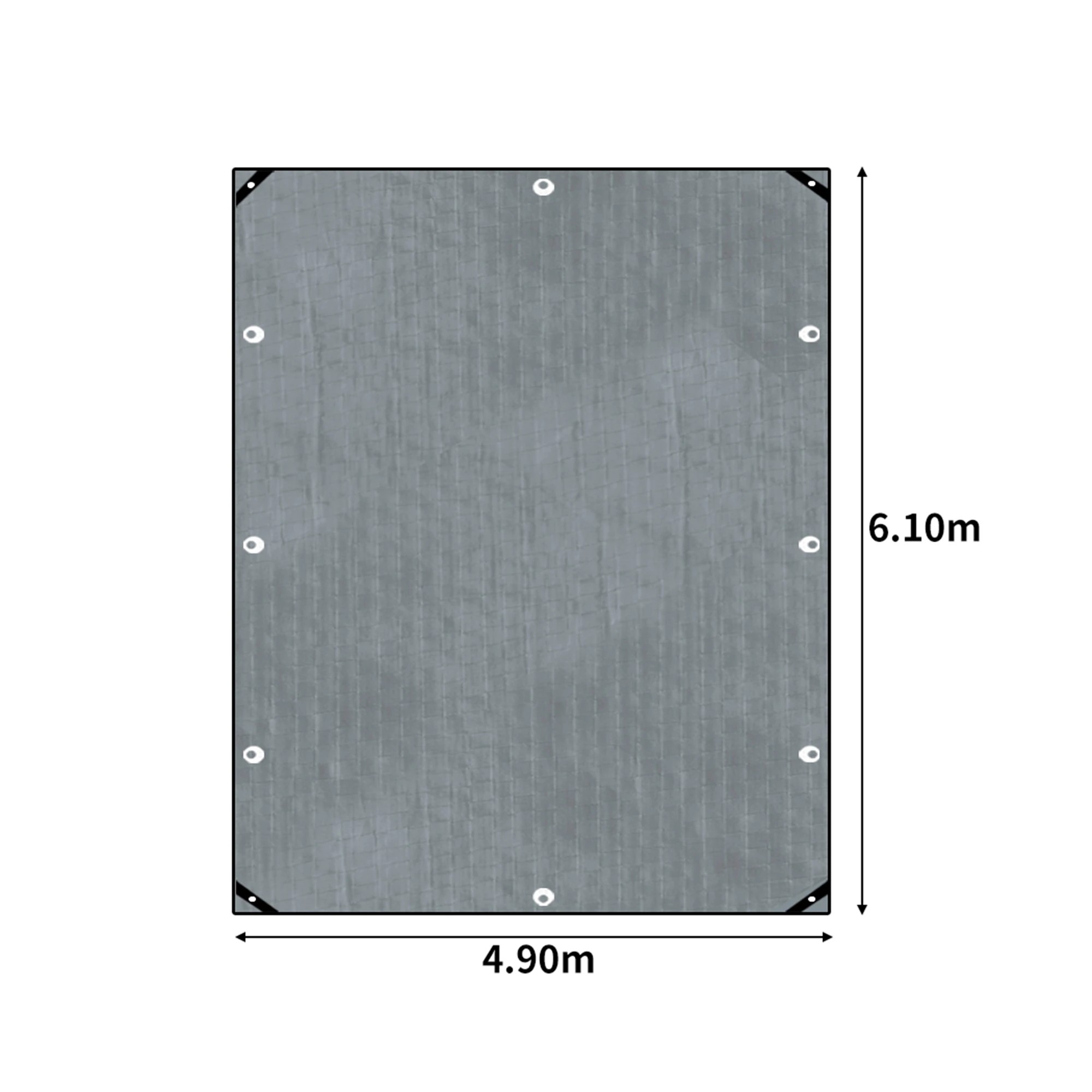 3 Mountview 4.9X6.1M Heavy Duty Waterproof Poly Tarpaulin Camping Cover, 3 of 6
