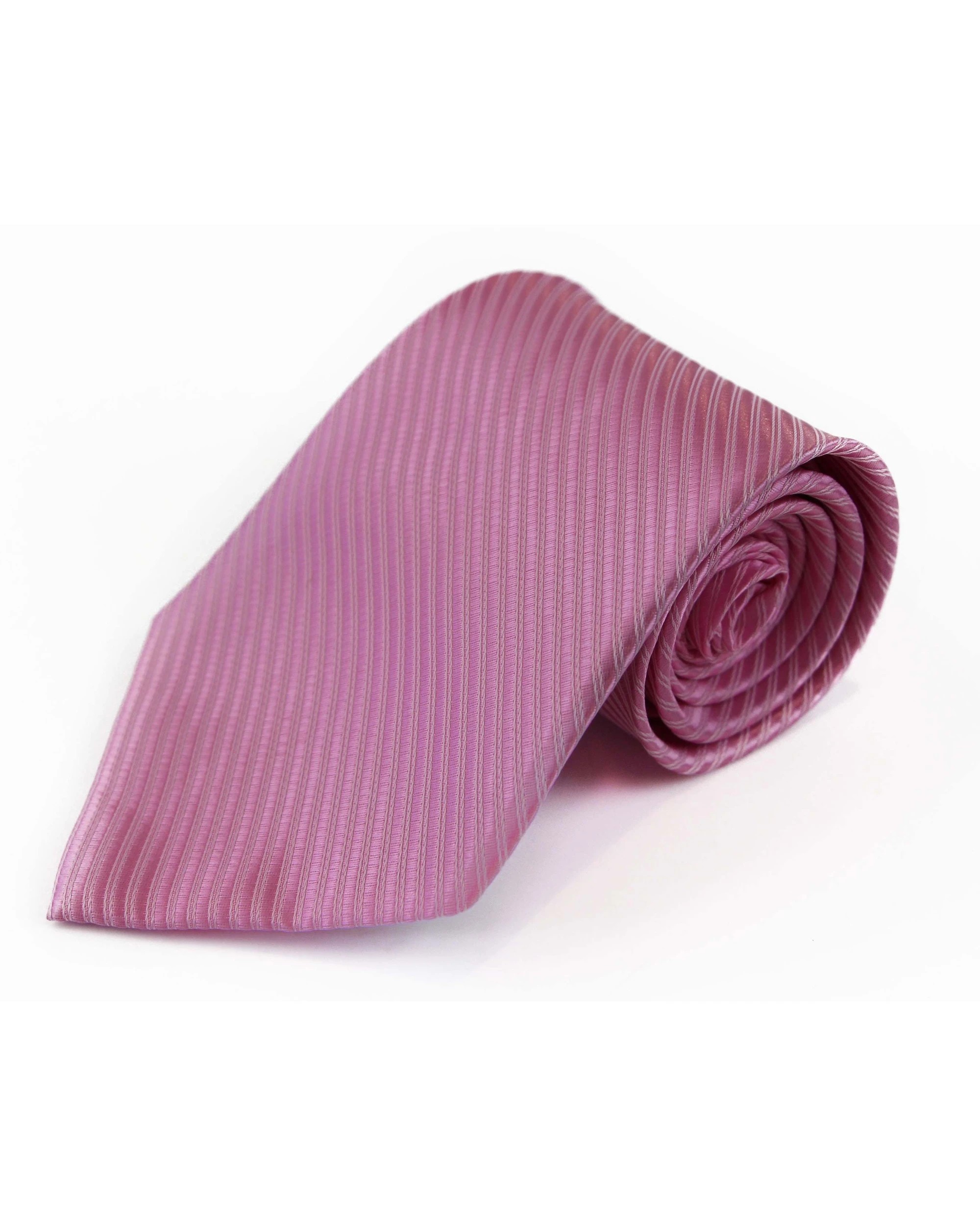 2 Zasel Mens Light Pink Striped 10cm Classic Neck Tie, 2 of 2