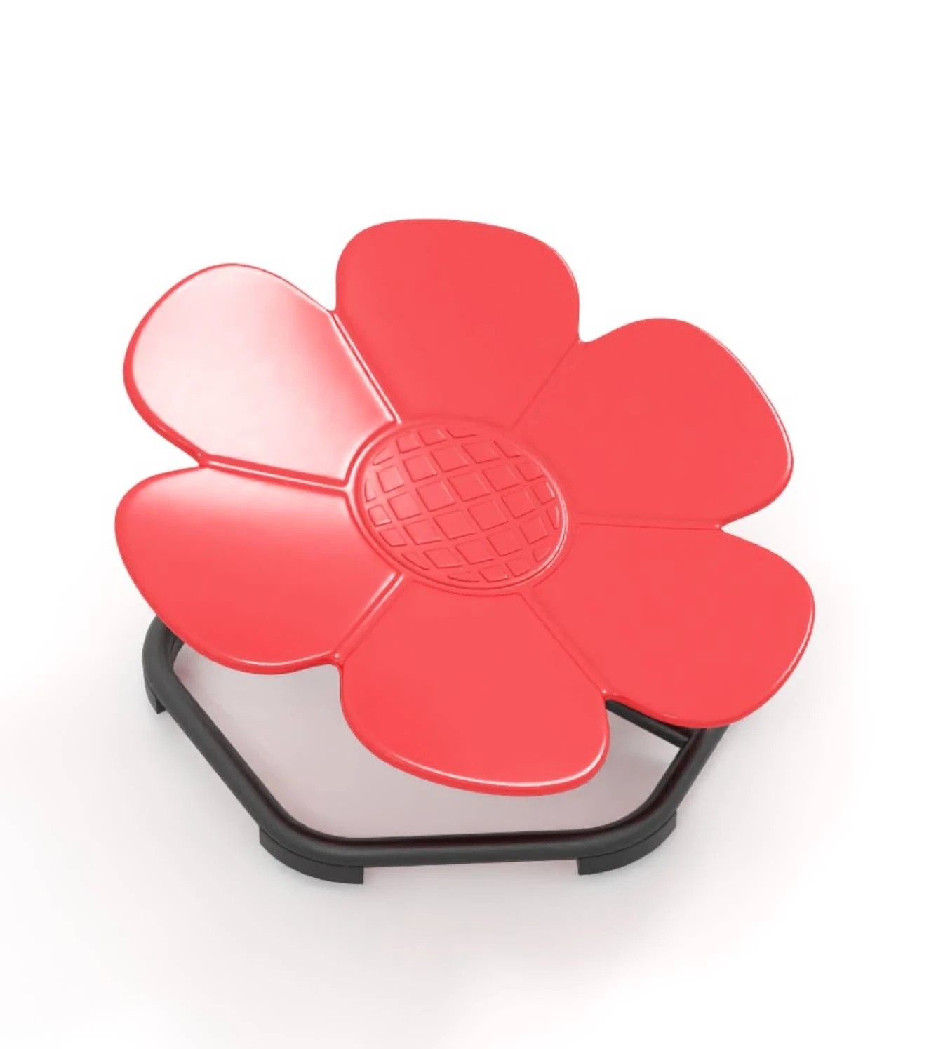 1 Costway Swivel Chair Petal Shaped 360° Spinning Chair - Red, 1 of 1