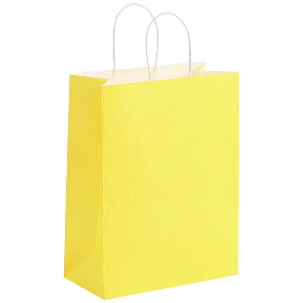 1 Otto Kraft Bags Medium Yellow 5 Pack, 1 of 2