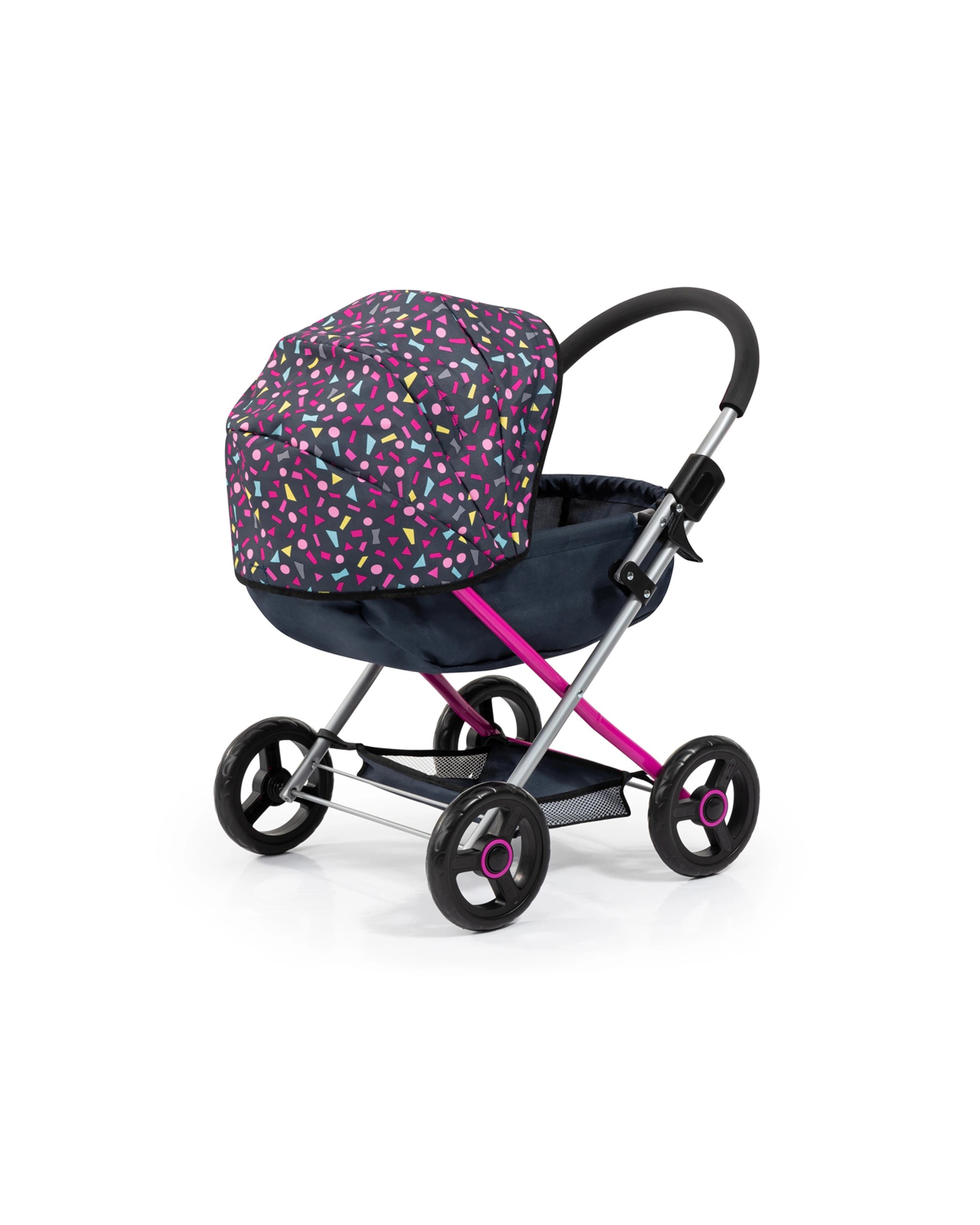 3 BAYER Cosy Geometric Doll Pram Includes Blanket And Pillow Shoulder Bag Foldable - Multi, 3 of 10