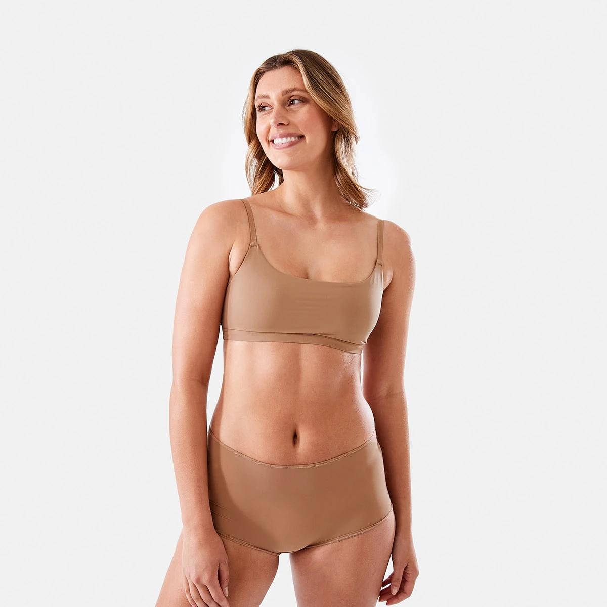 6 Scoop Neck Crop Bra Clay Beige, 6 of 6