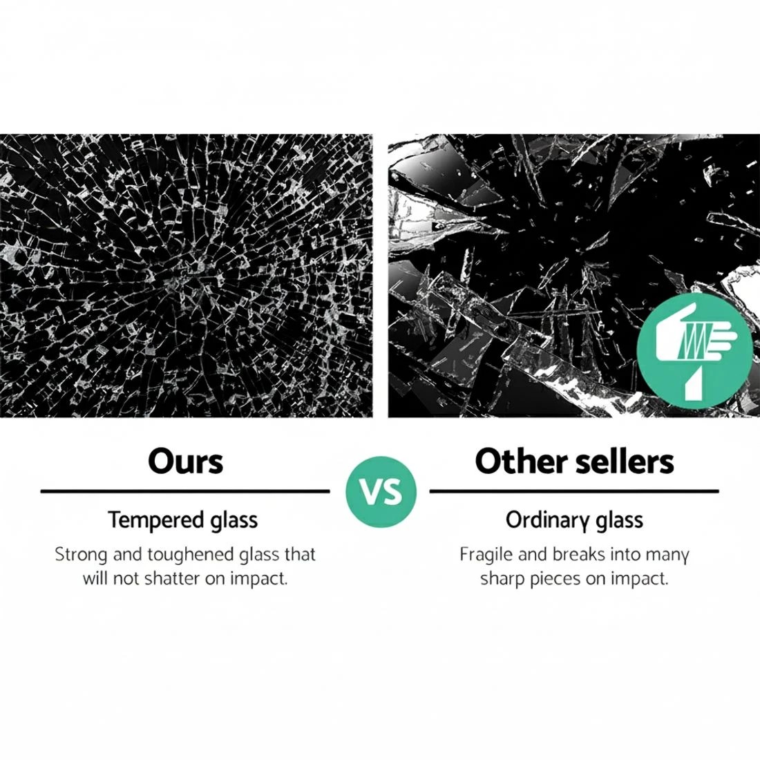 5 Artiss TV Stand 4 Tiers Storage Shelf Rack Tempered Glass Entertainment Unit - Black, 5 of 6