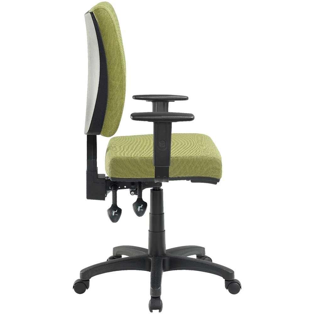 2 Flash II Deluxe Heavy-Duty Ergonomic Chair with Arms Green Drafting Chairs, 2 of 6