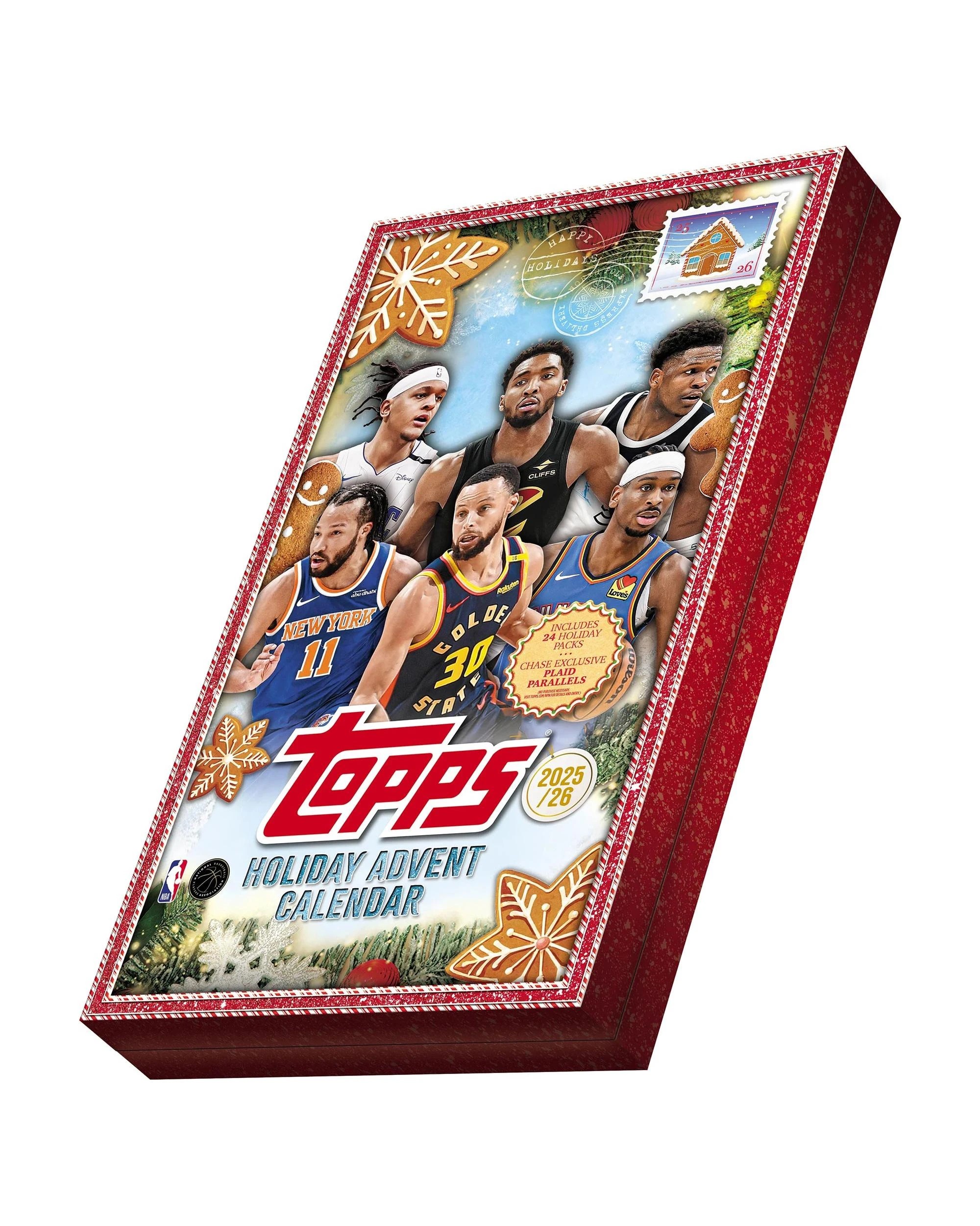 1 Topps 2025 / 2026 NBA Holiday Basketball - Countdown Calendar, 1 of 9
