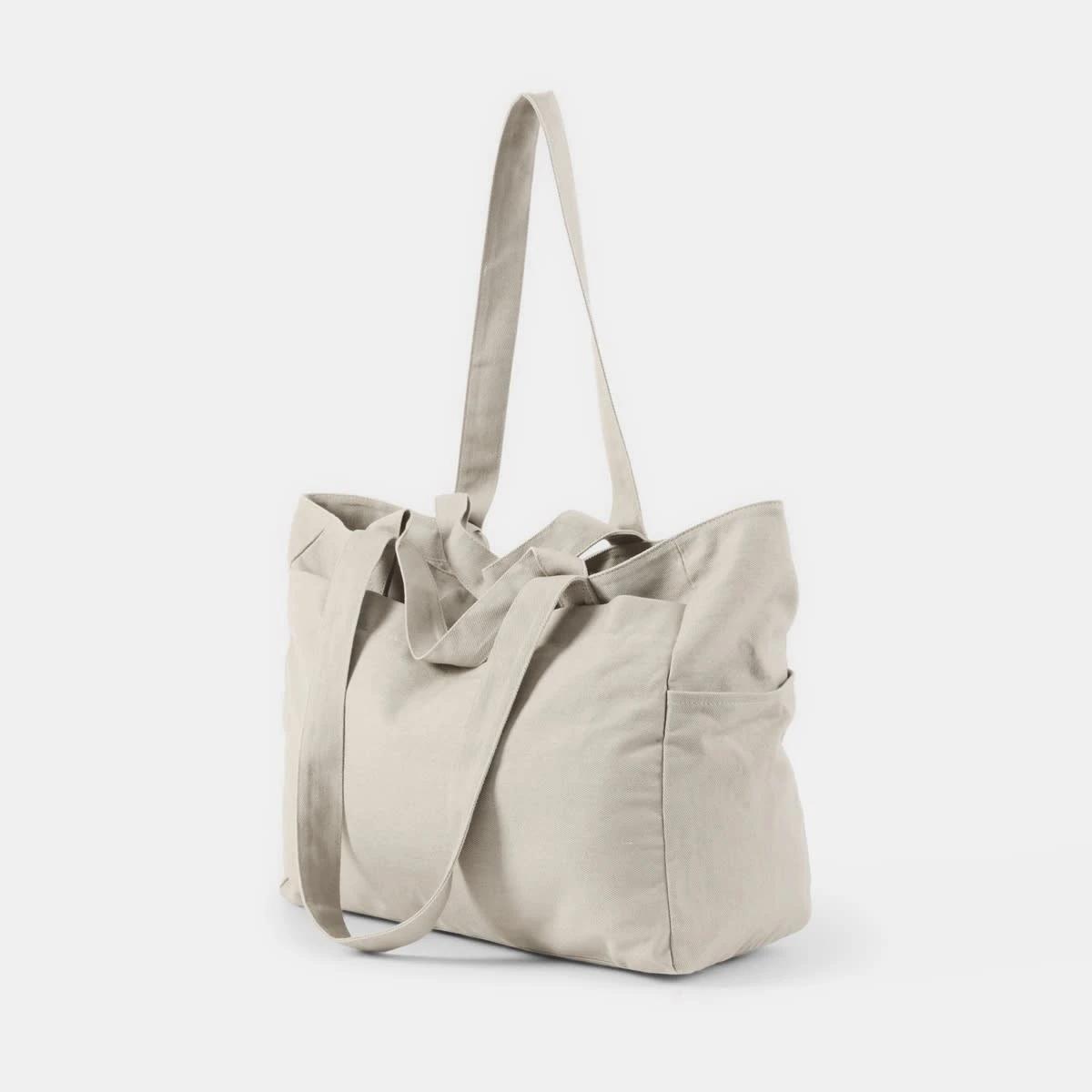 2 Woven Oversized Tote BONE BEIGE, 2 of 5