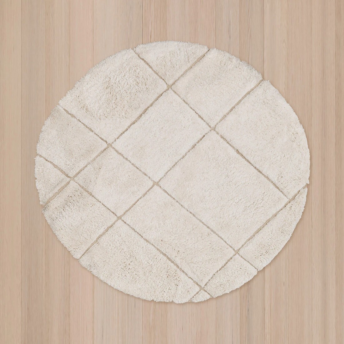 5 Sophia Round Rug - White - 180cm, 5 of 6