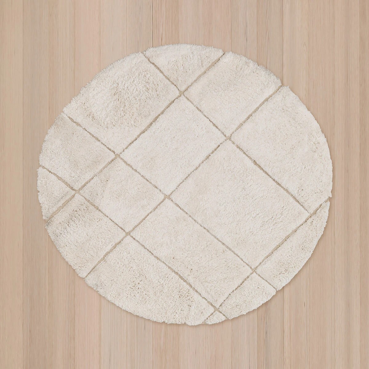 5 Sophia Round Rug - White - 180cm, 5 of 6