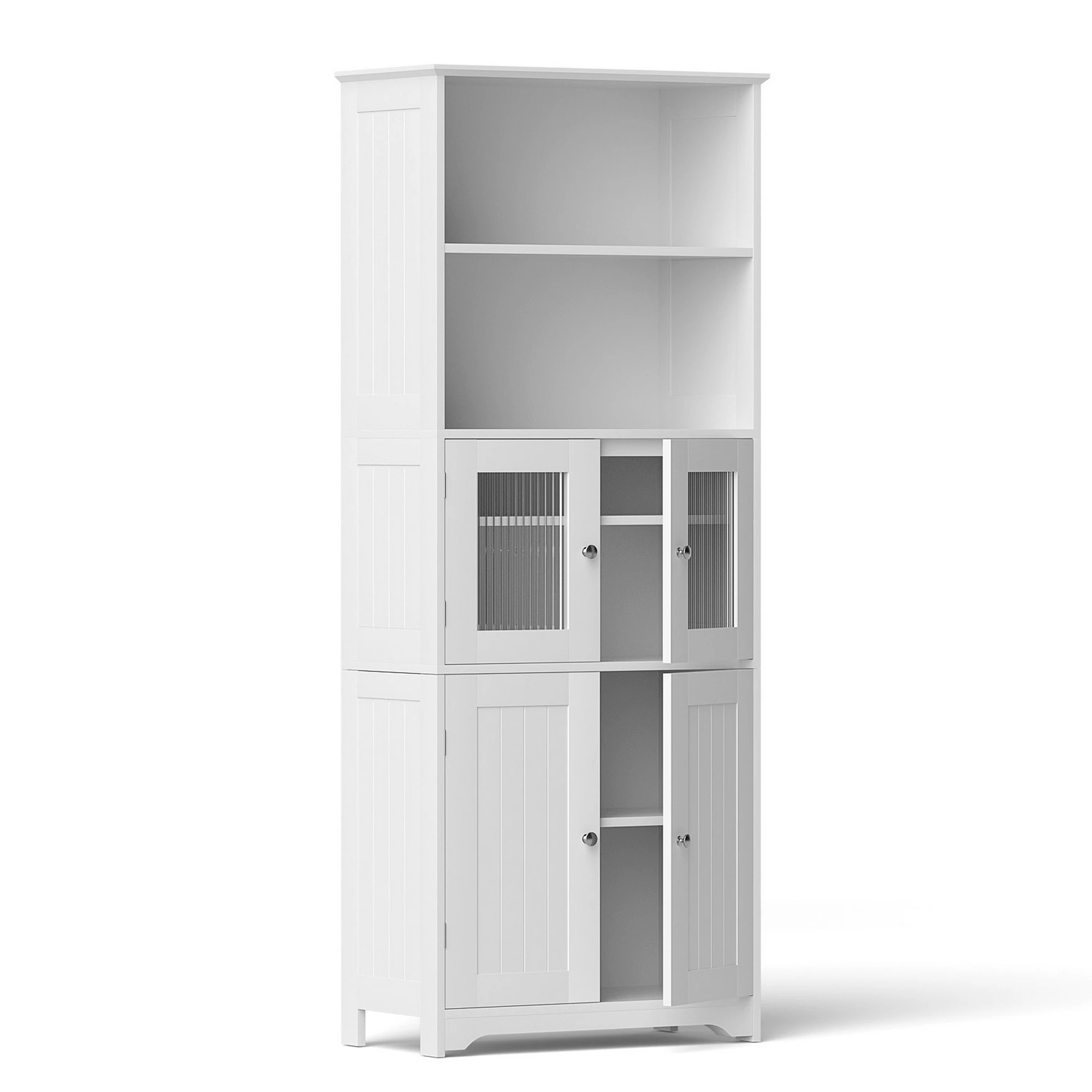 1 Artiss Buffet Sideboard Cabinet Pantry Kitchen Bathroom Storage Cupboard - White, 1 of 3